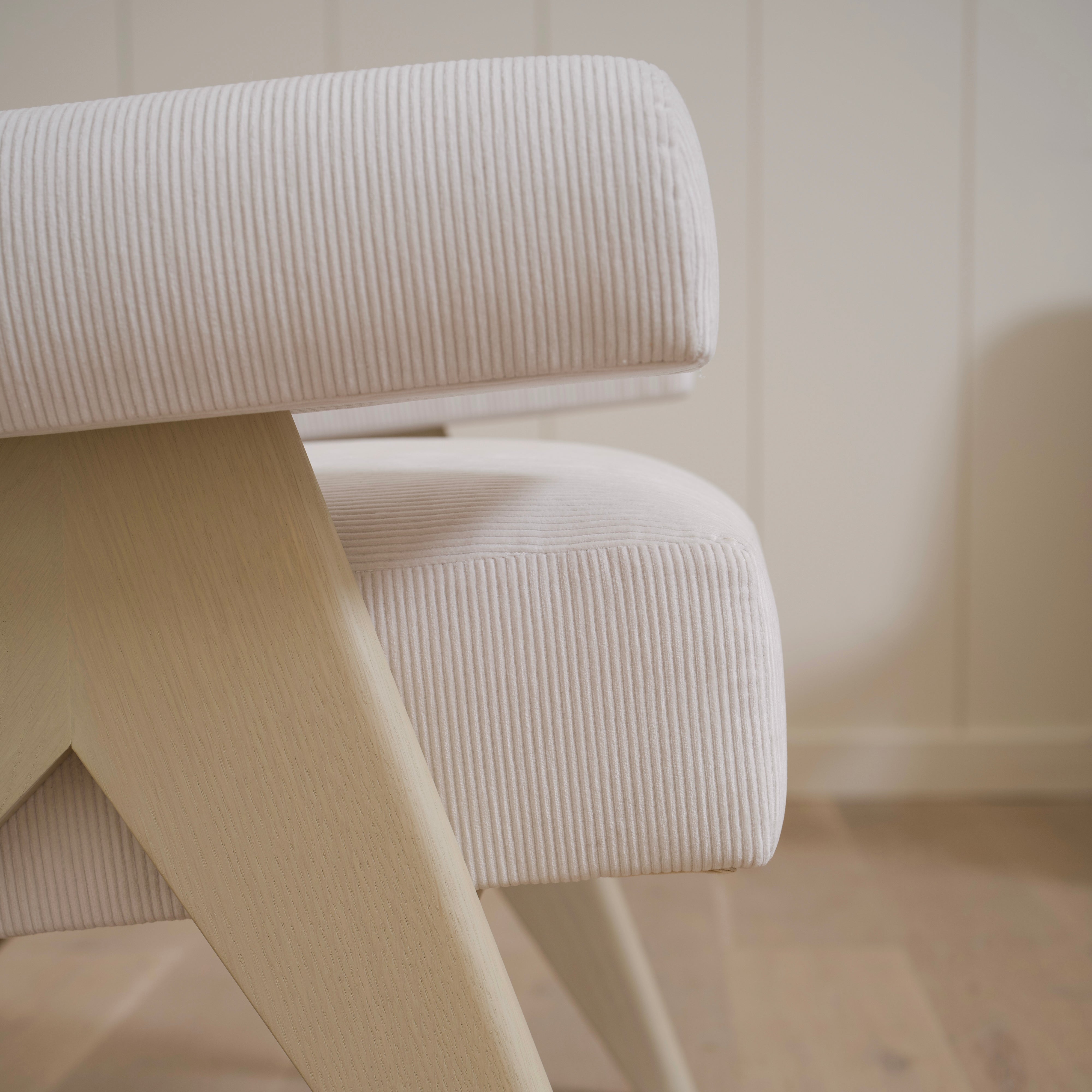 As Shown: Upholstered | Fabric: Mila Sugar | Finish: Sand