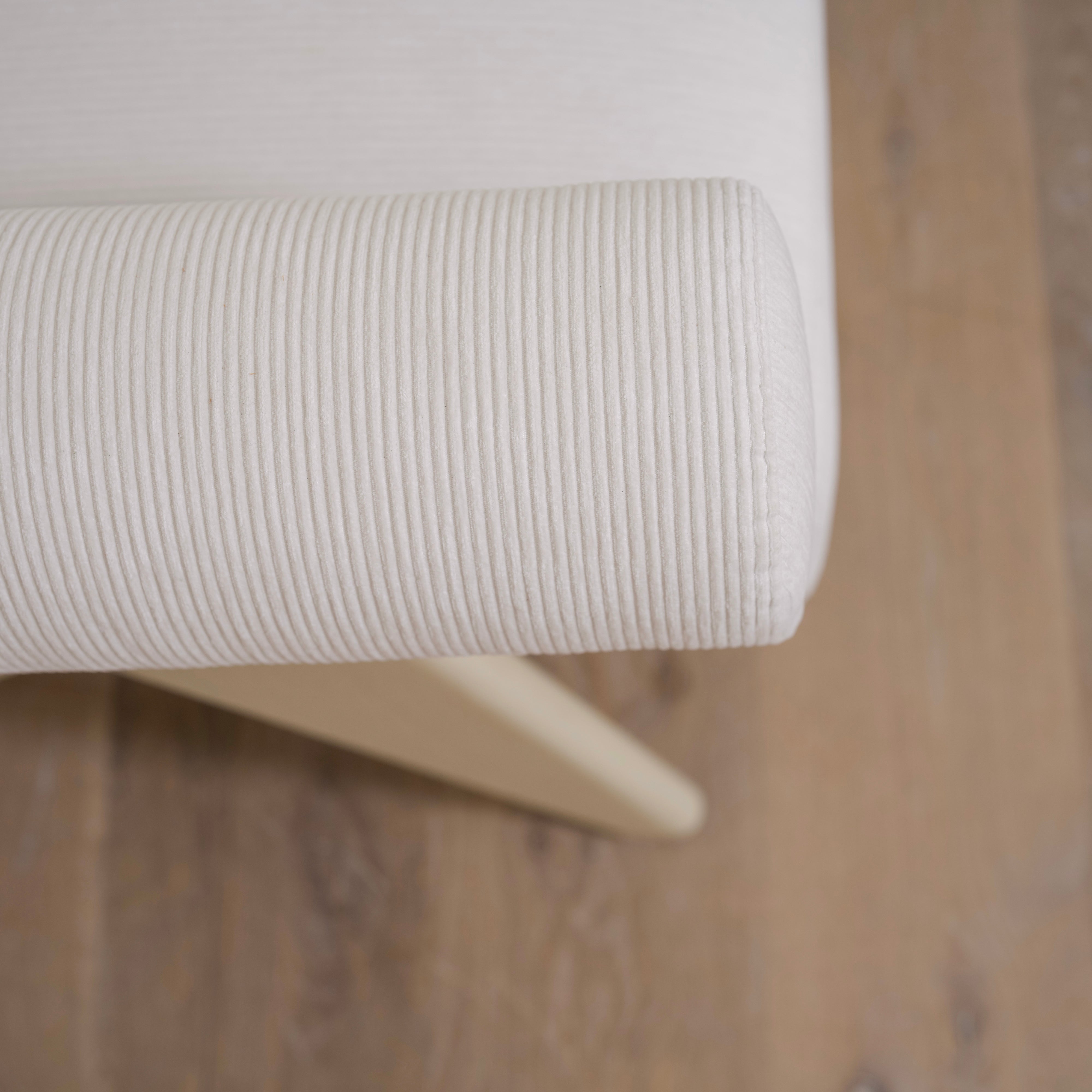 As Shown: Upholstered | Fabric: Mila Sugar | Finish: Sand