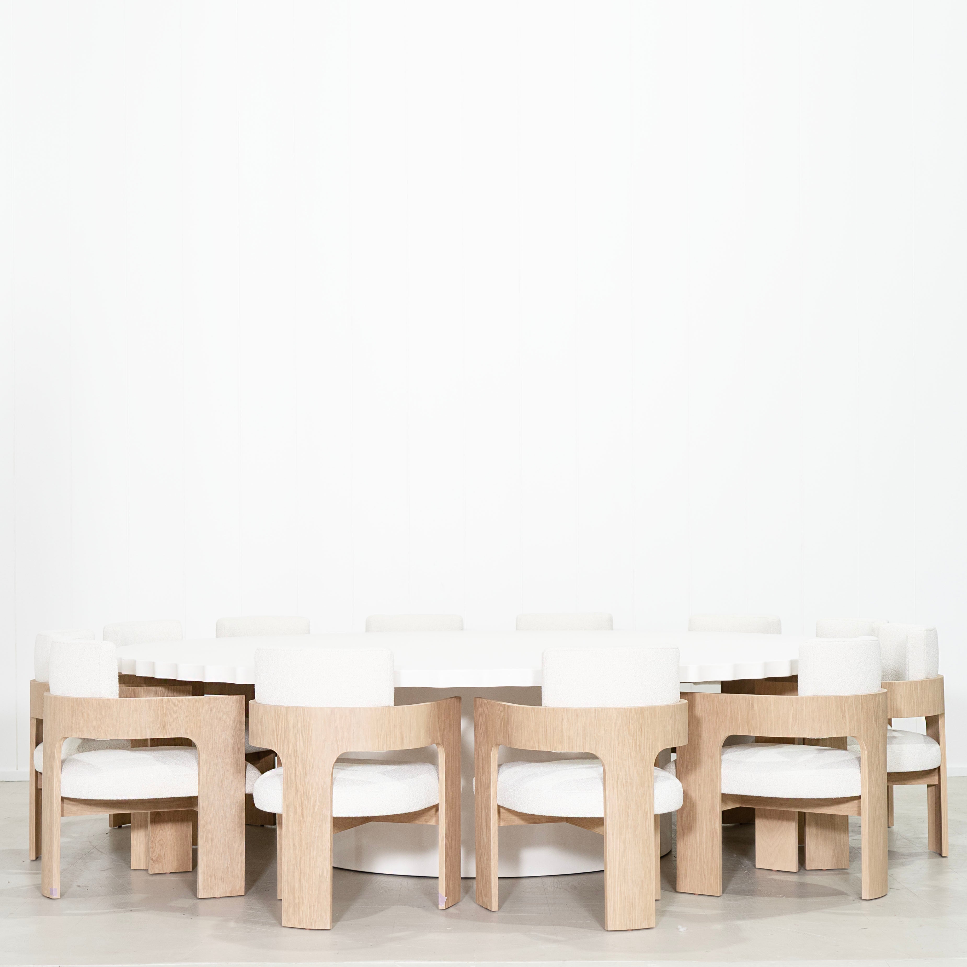 As Shown: 8 step limestone micro coat, White.