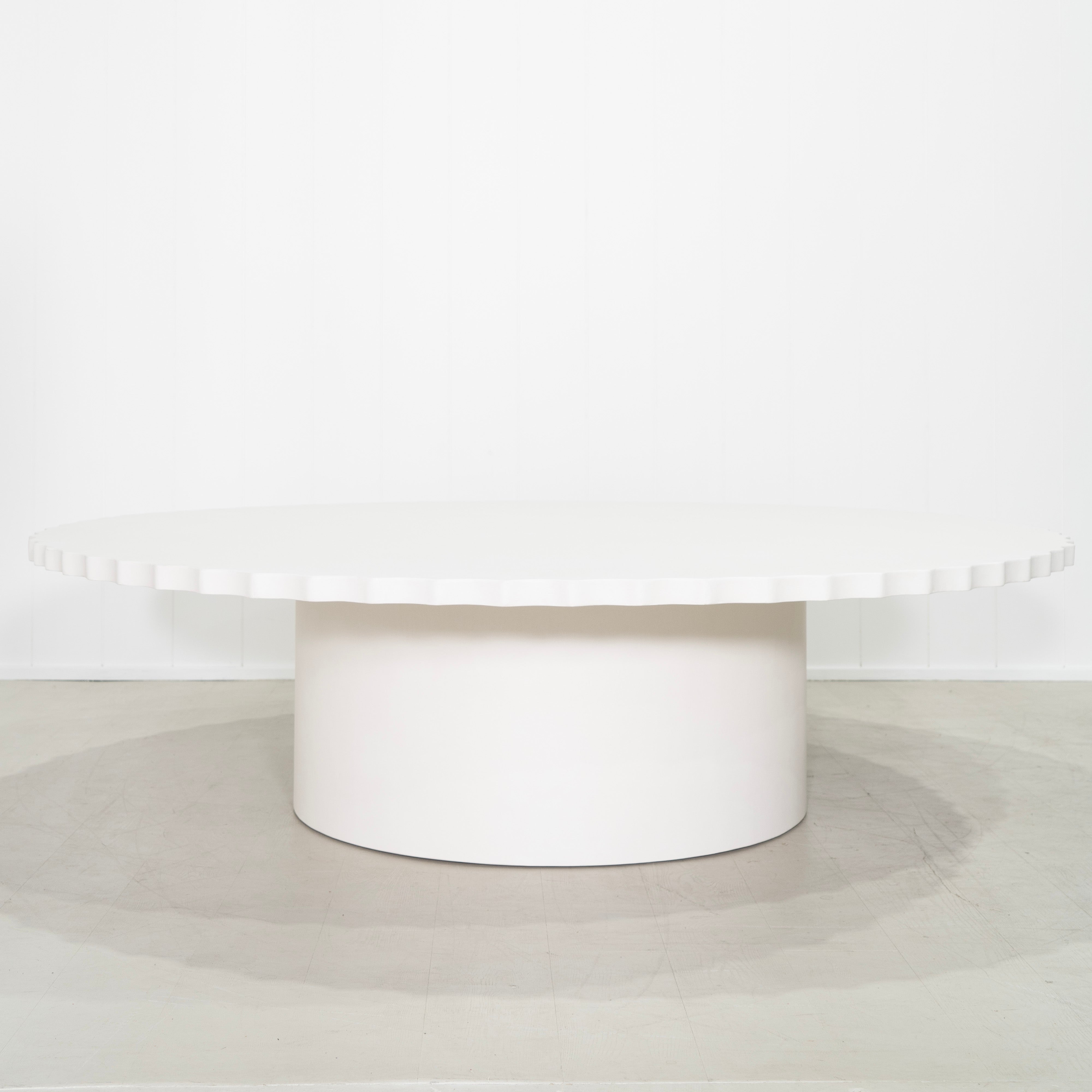 As Shown: 8 step limestone micro coat, White.