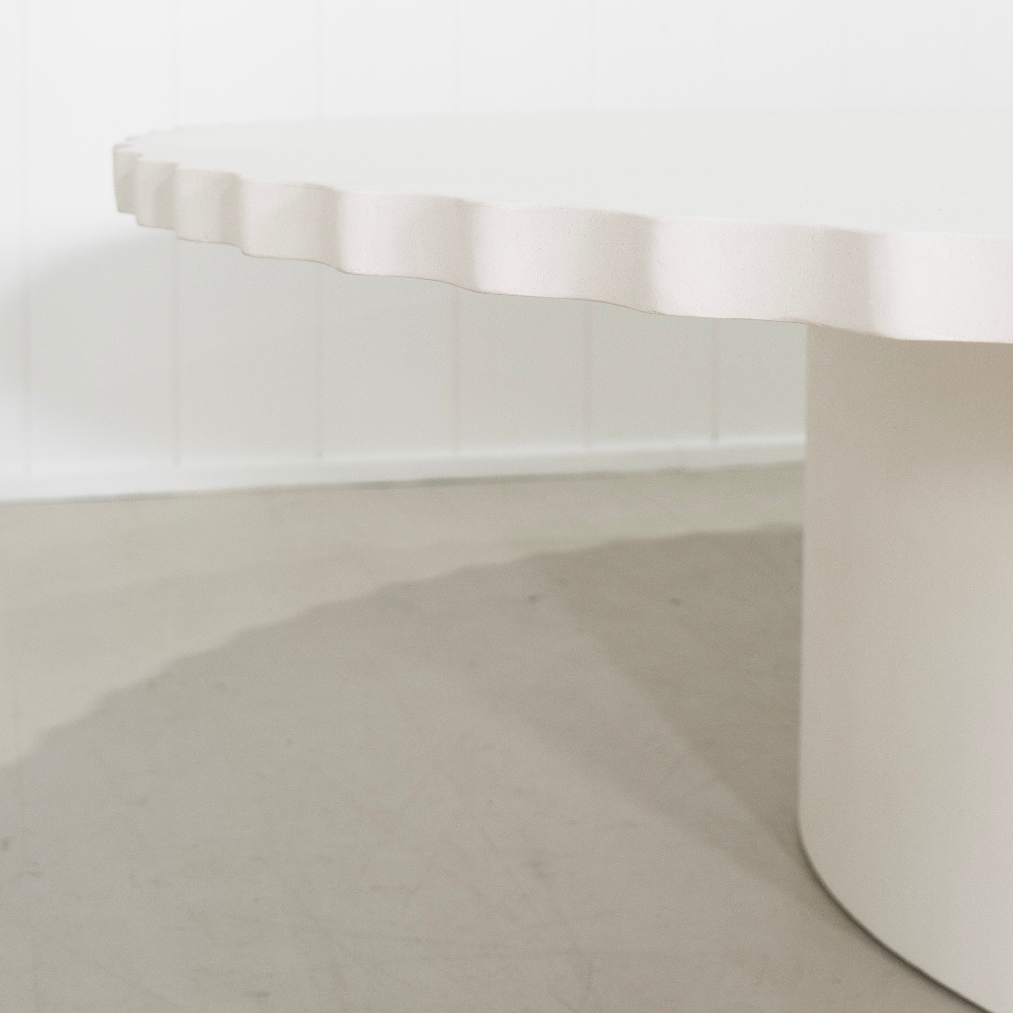 As Shown: 8 step limestone micro coat, White.