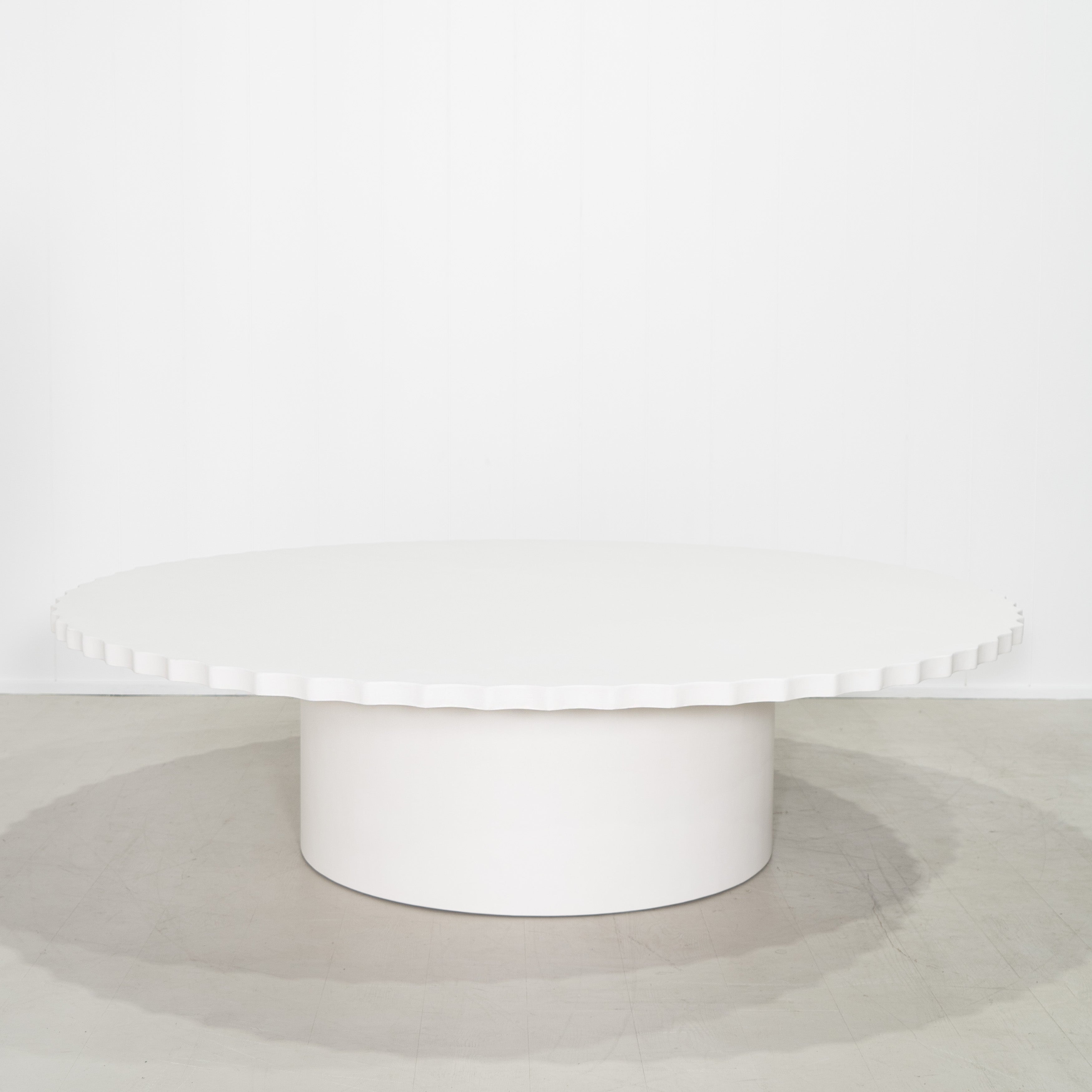 As Shown: 8 step limestone micro coat, White.