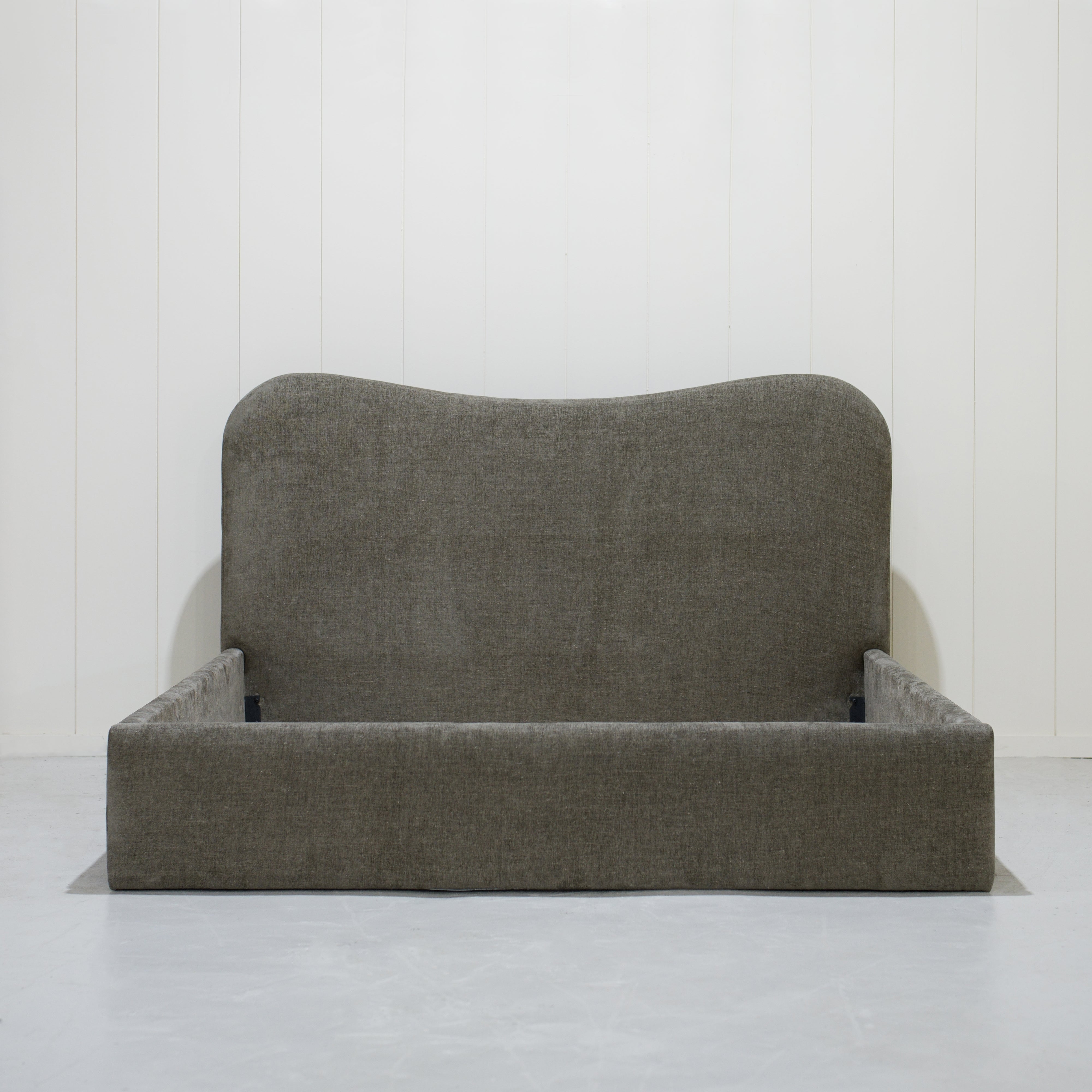 As Shown: King | Style: Upholstered | Fabric: Bellamy Stone | Finish: N/A
