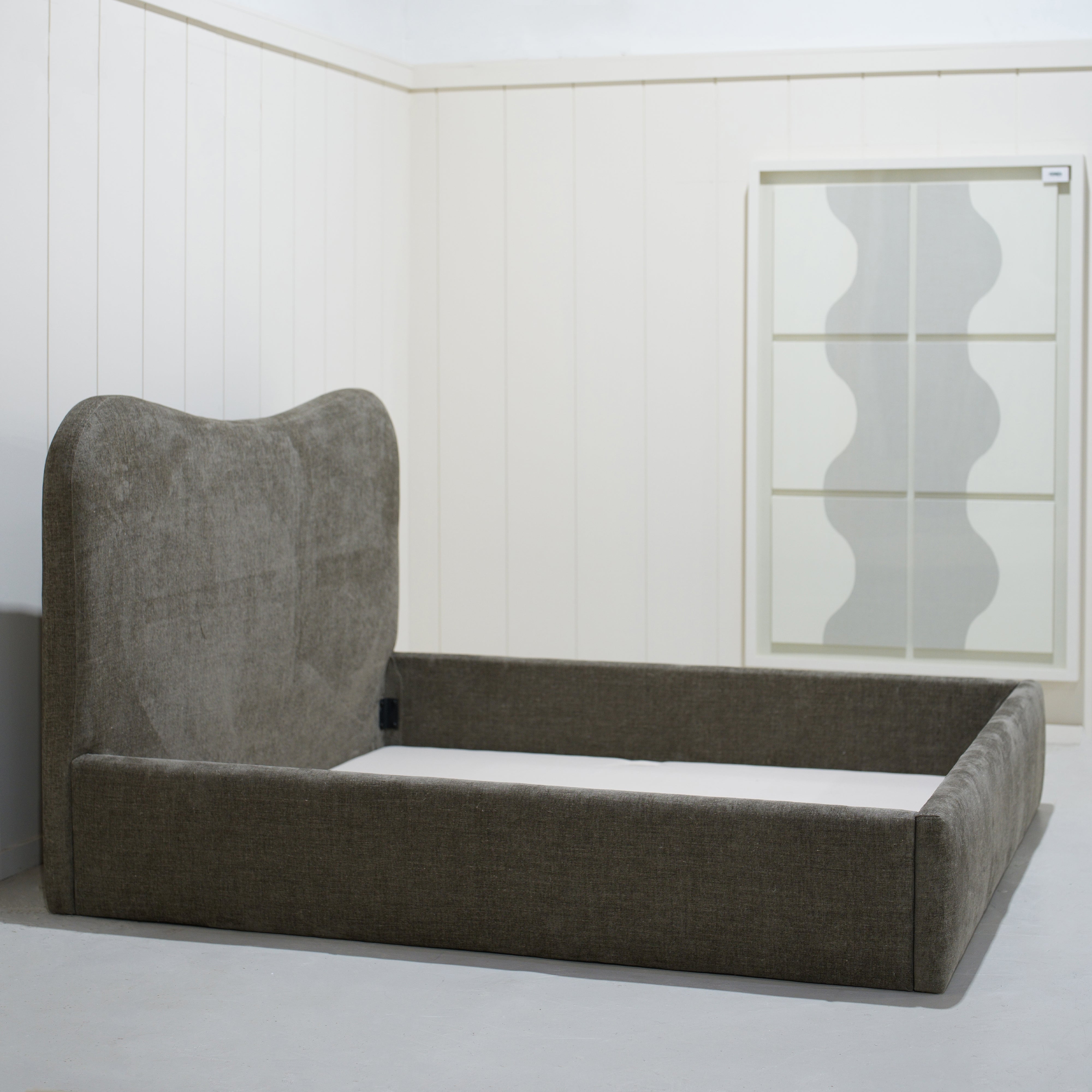 As Shown: King | Style: Upholstered | Fabric: Bellamy Stone | Finish: N/A
