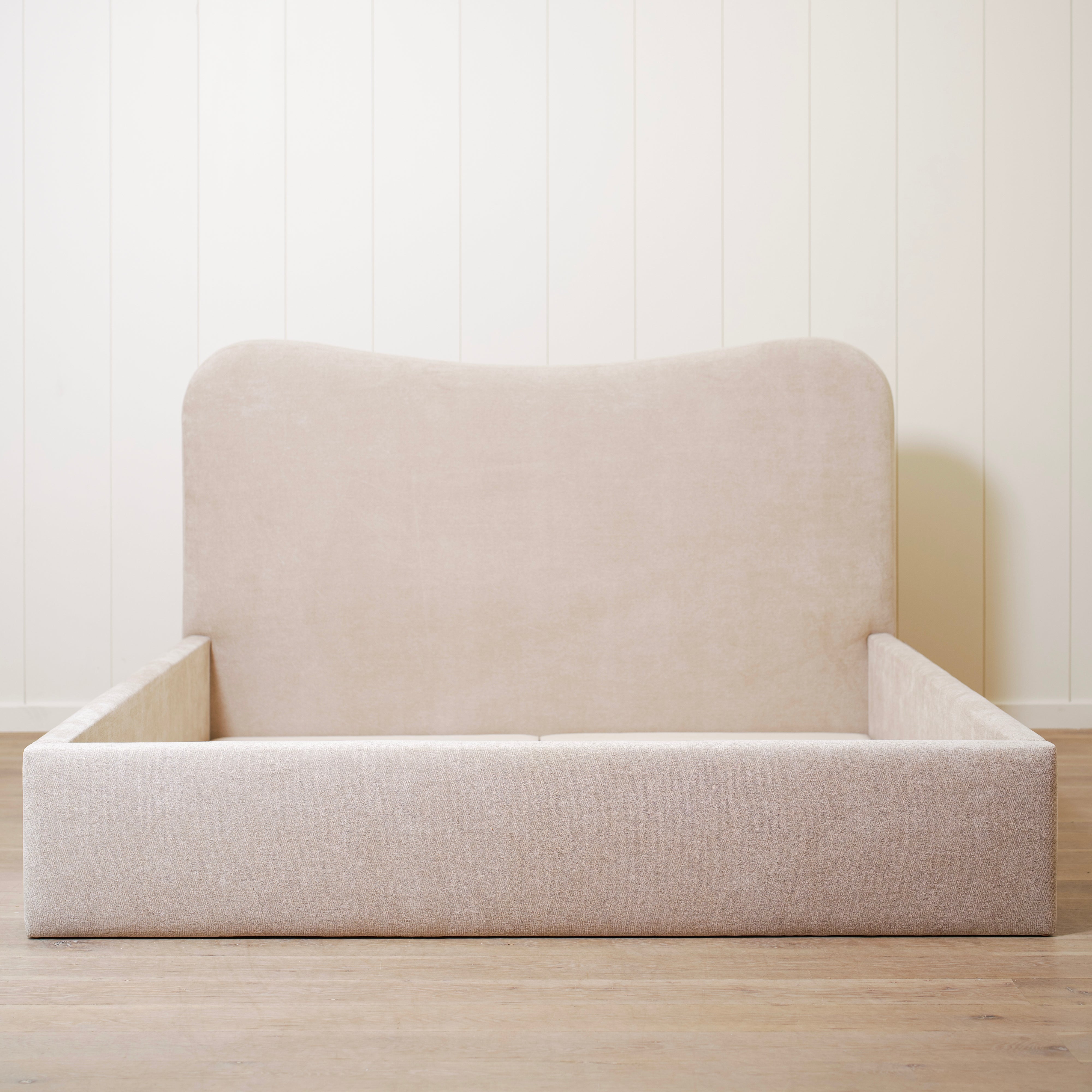 As Shown: King | Style: Upholstered | Fabric: Barney Sand | Finish: N/A