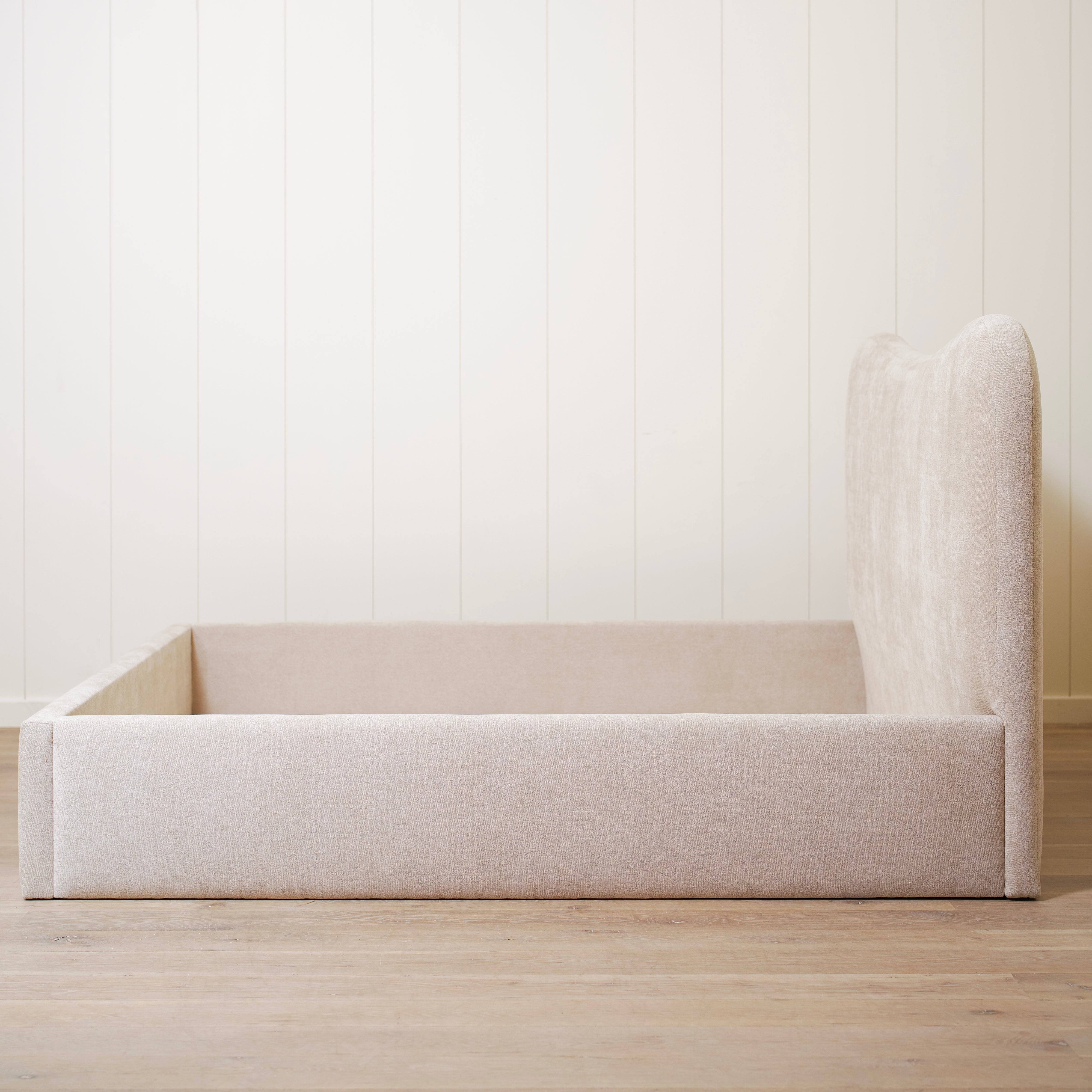 As Shown: King | Style: Upholstered | Fabric: Barney Sand | Finish: N/A