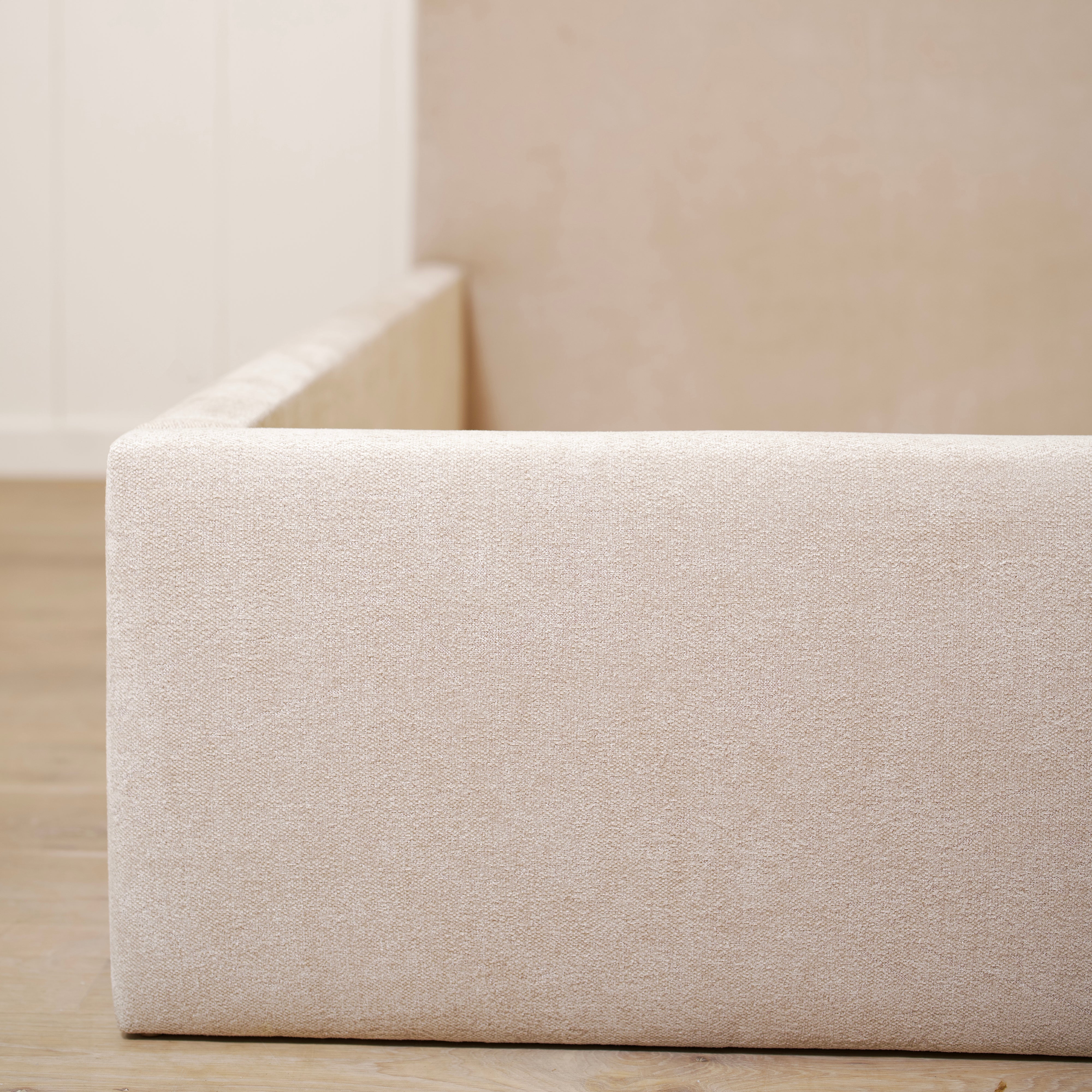 As Shown: King | Style: Upholstered | Fabric: Barney Sand | Finish: N/A