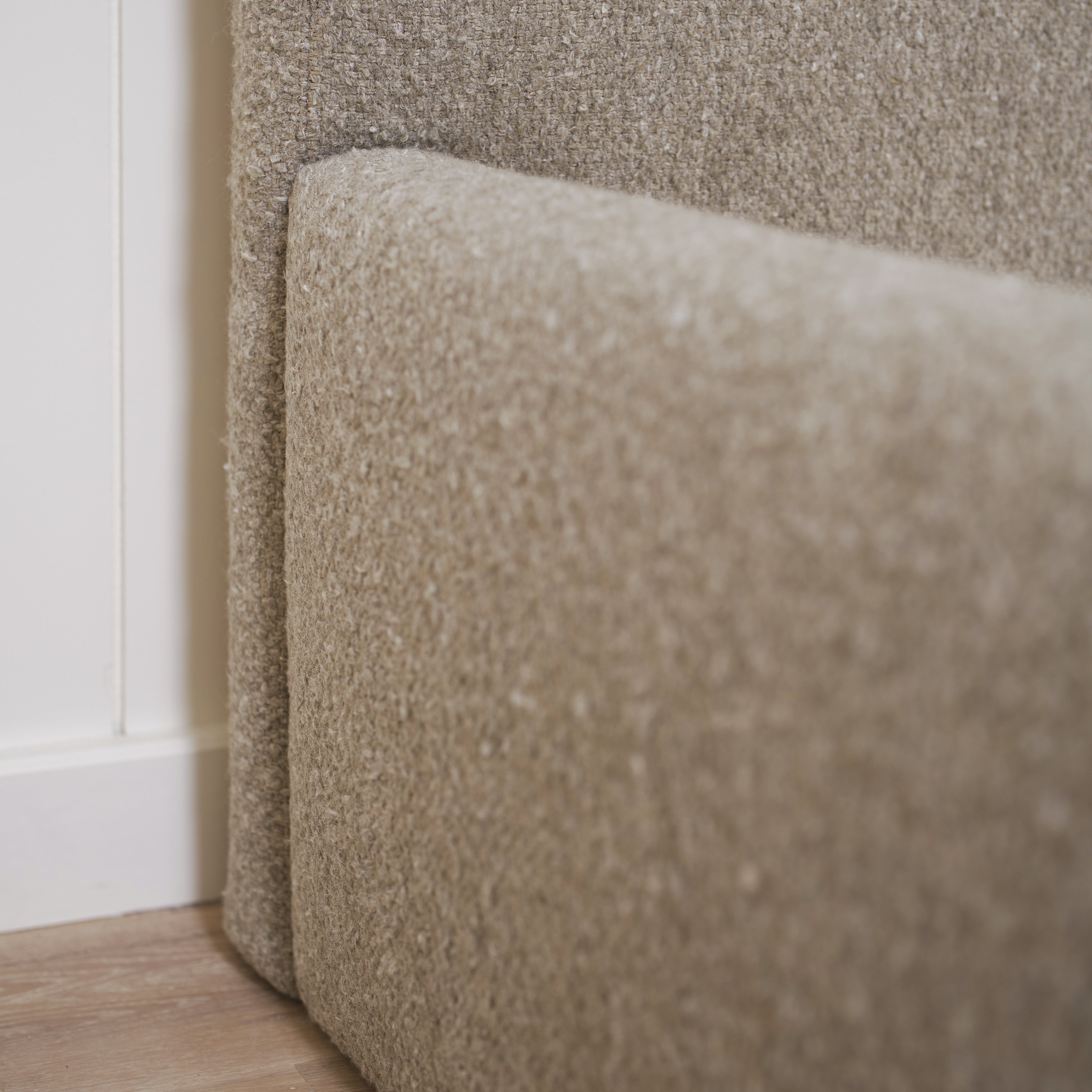 As Shown: King | Style: Upholstered | Fabric: Berber Shale | Finish: N/A