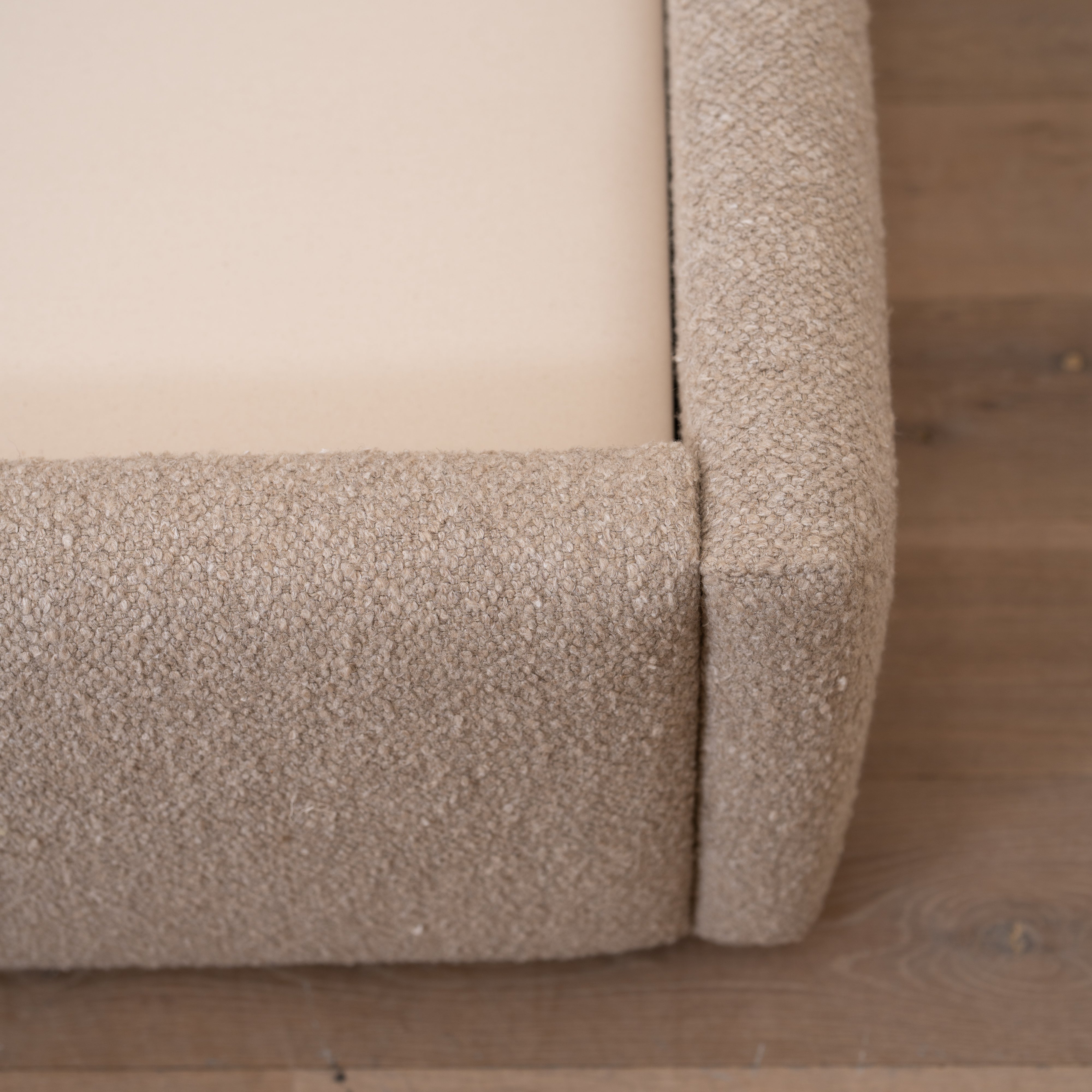 As Shown: King | Style: Upholstered | Fabric: Berber Taupe | Finish: N/A