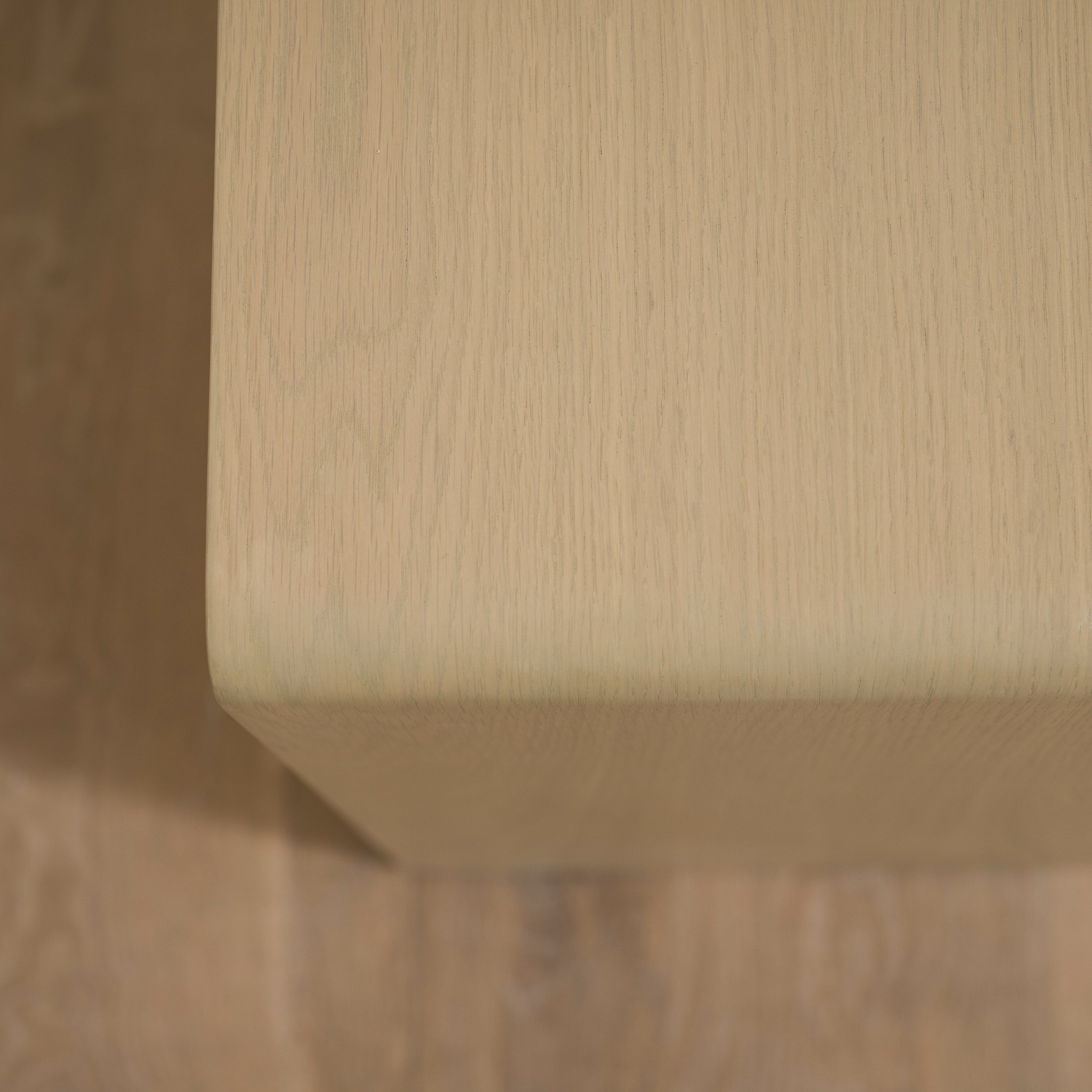 As Shown: 20"L x 18"D x 23"H | Material: Solid Oak | Finish: Natural | Push Open Mechanism