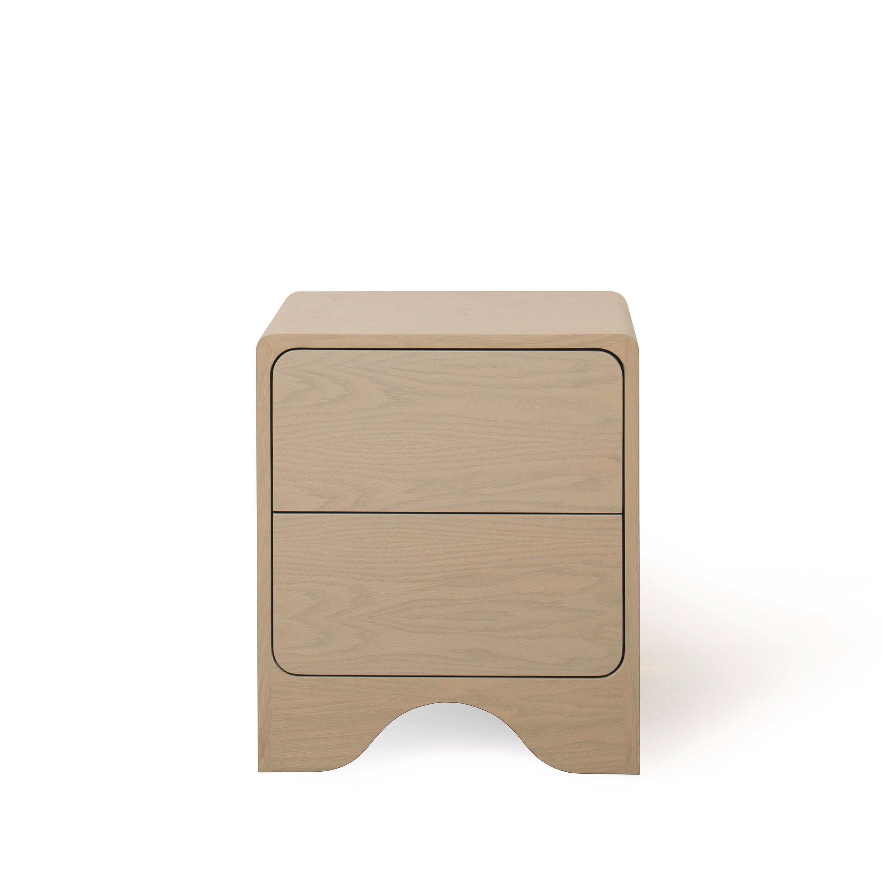As Shown: 20"L x 18"D x 23"H | Material: Solid Oak | Finish: Natural | Push Open Mechanism