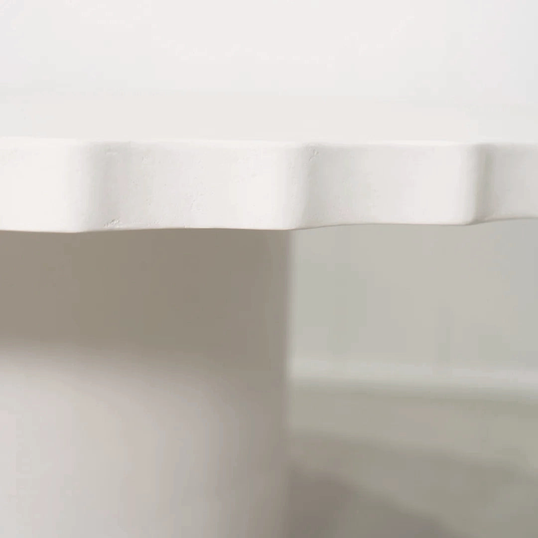 As Shown: 8 step limestone micro coat, White.