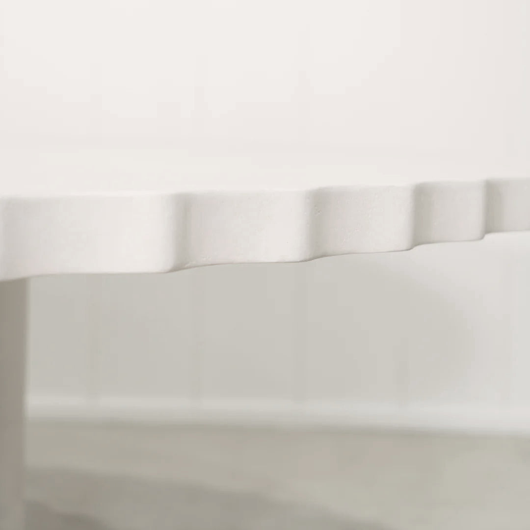 As Shown: 8 step limestone micro coat, White.