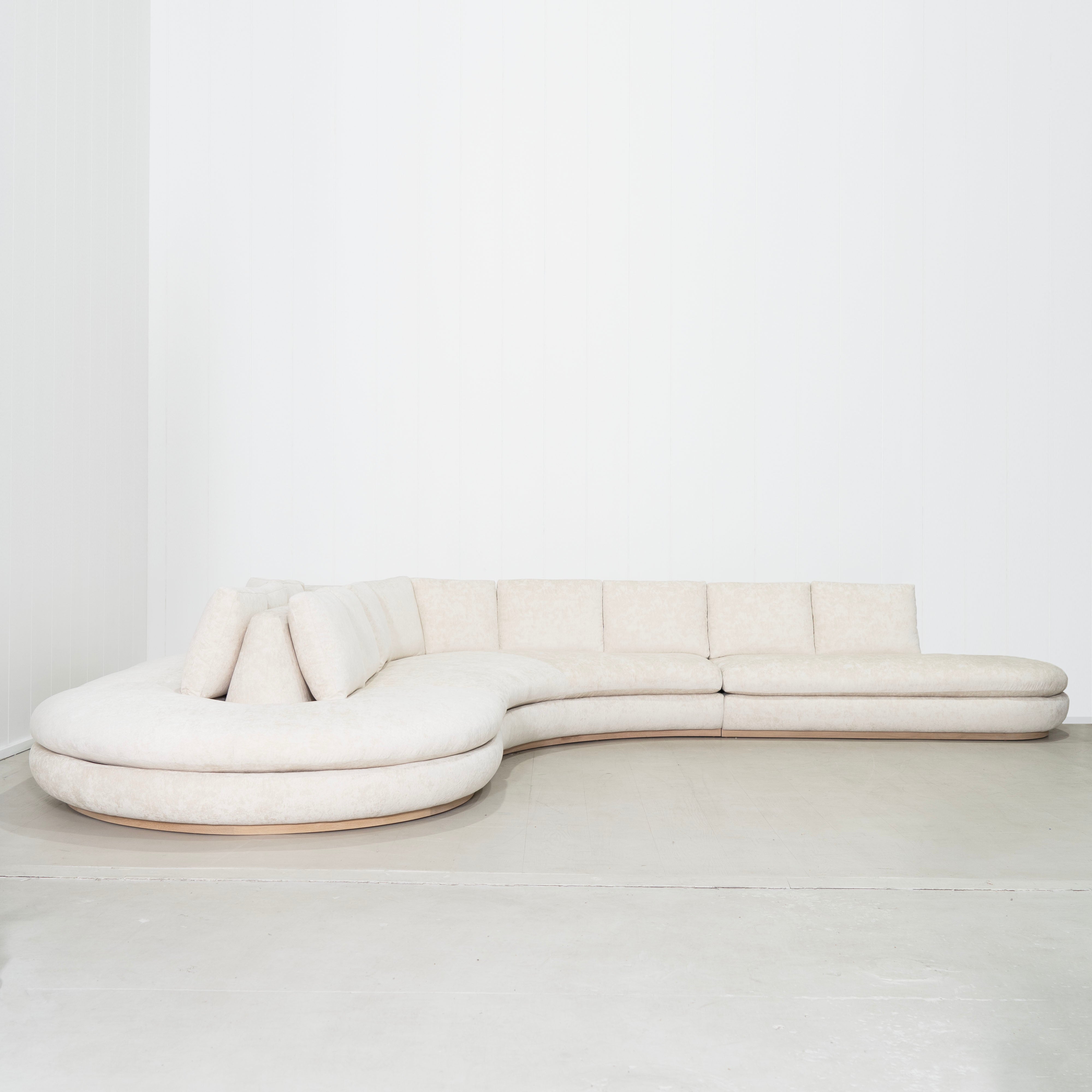 As Shown: in Zion Custard. Oak finished in Mint White Natural.