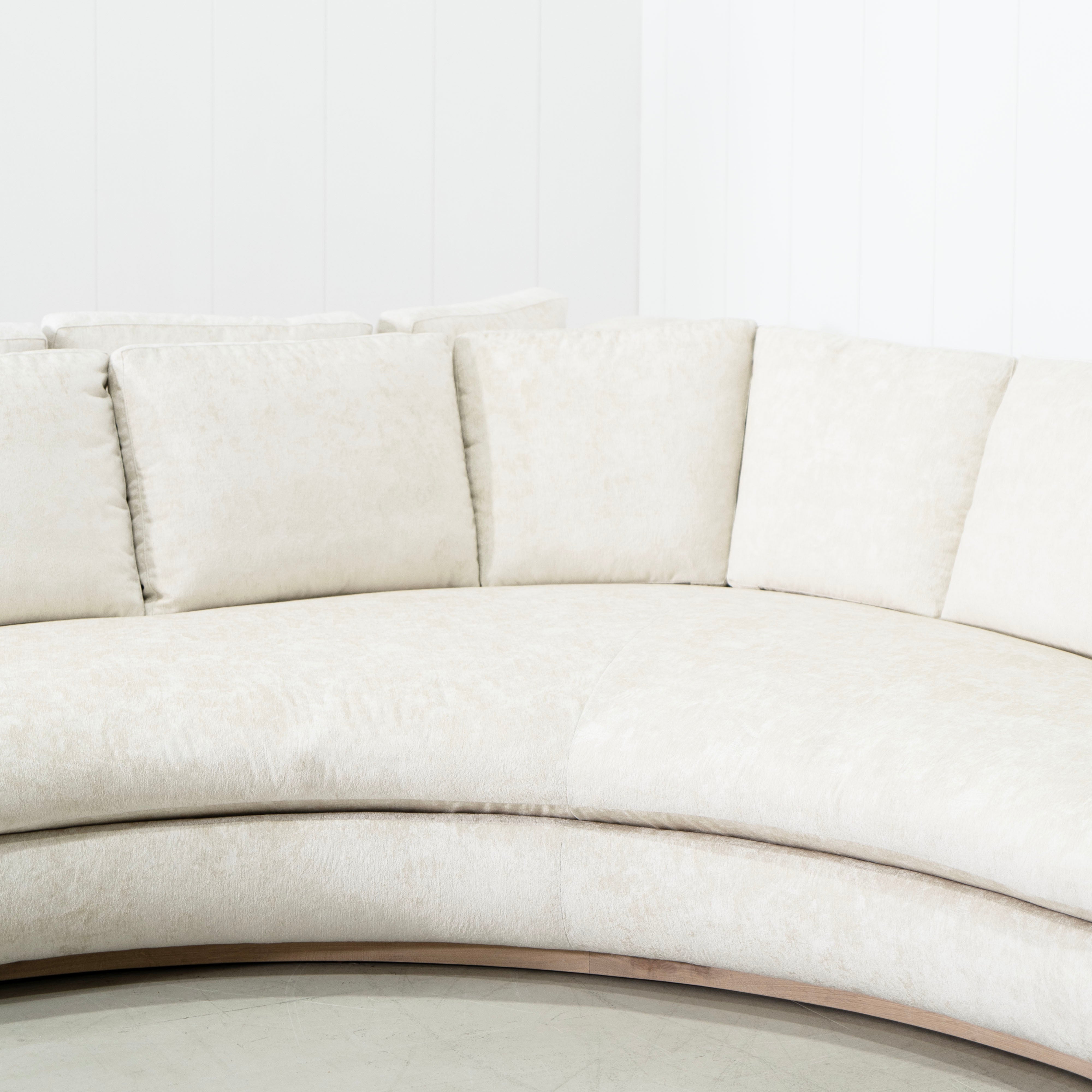 As Shown: in Zion Custard. Oak finished in Mint White Natural.