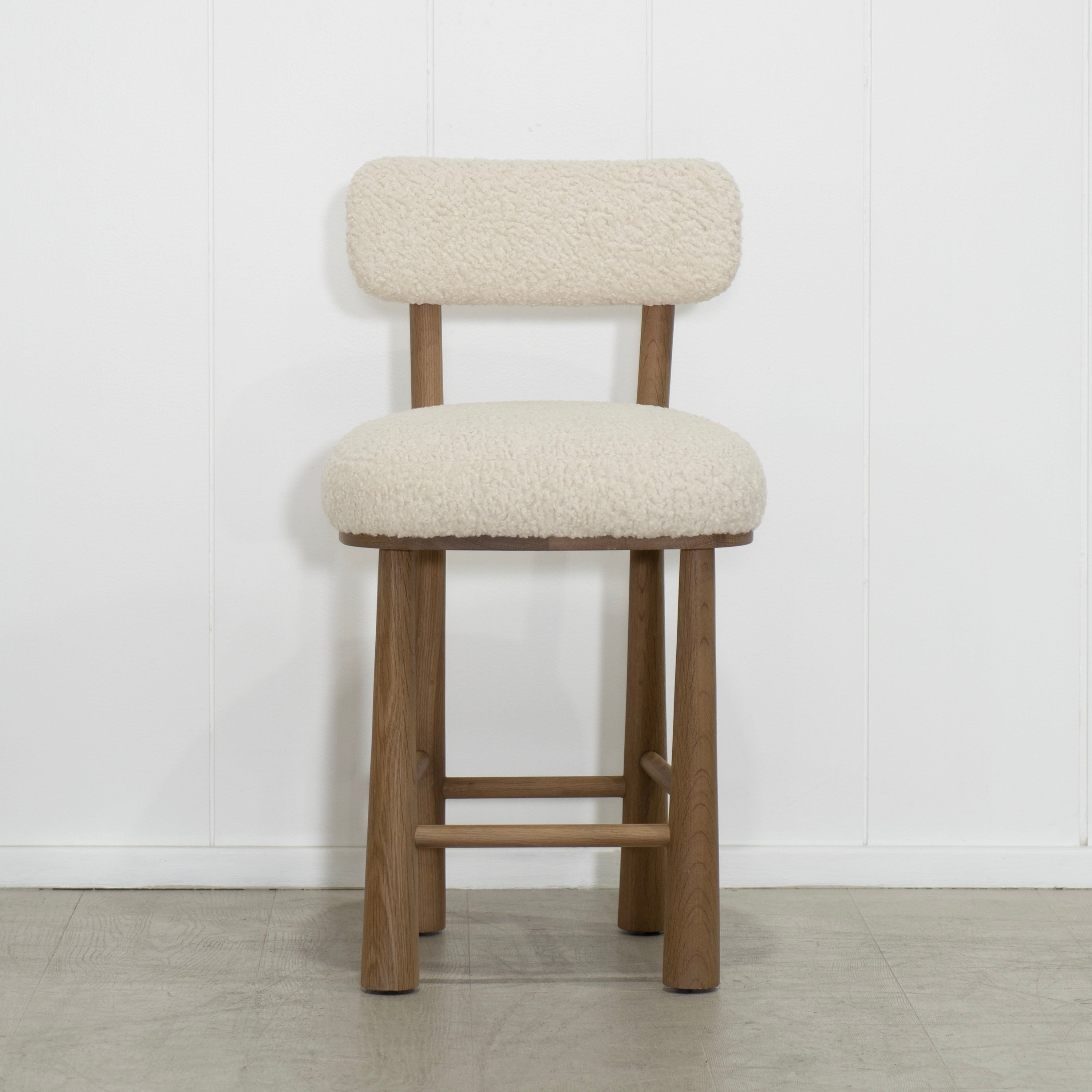 As Shown: in Sheepskin Ivory. Oak in Cashmere Brown (Discontinued finish)