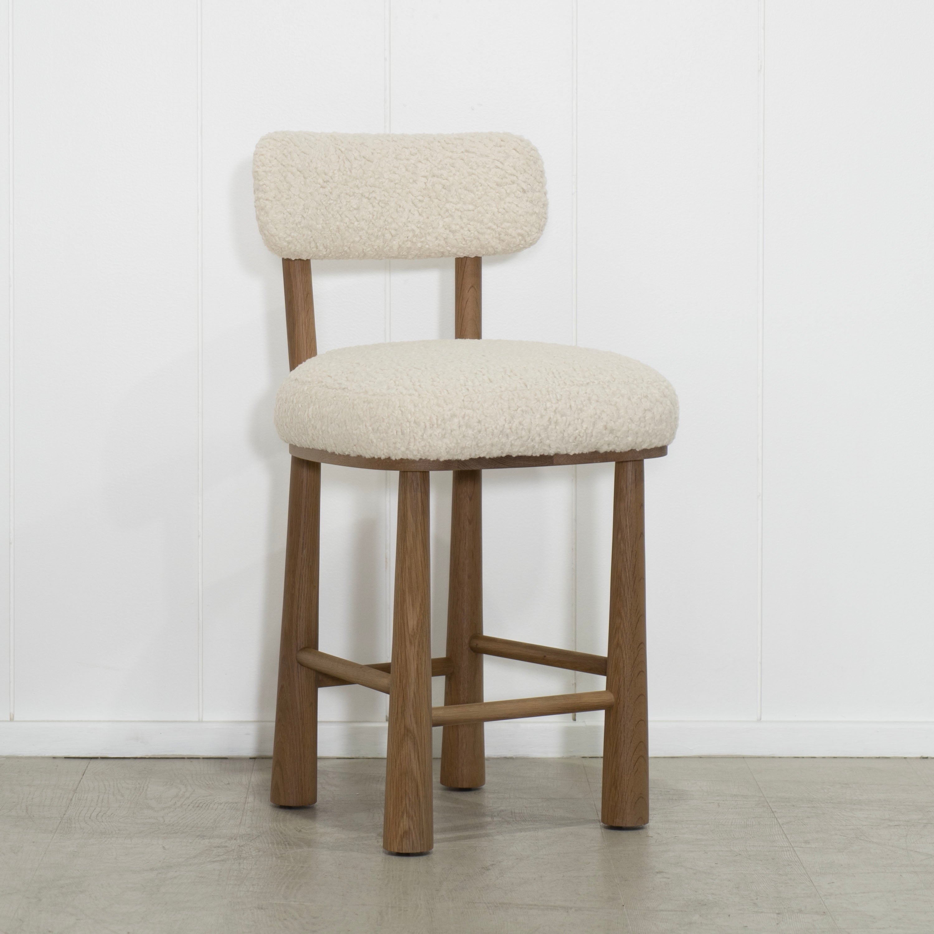 As Shown: in Sheepskin Ivory. Oak in Cashmere Brown (Discontinued finish)