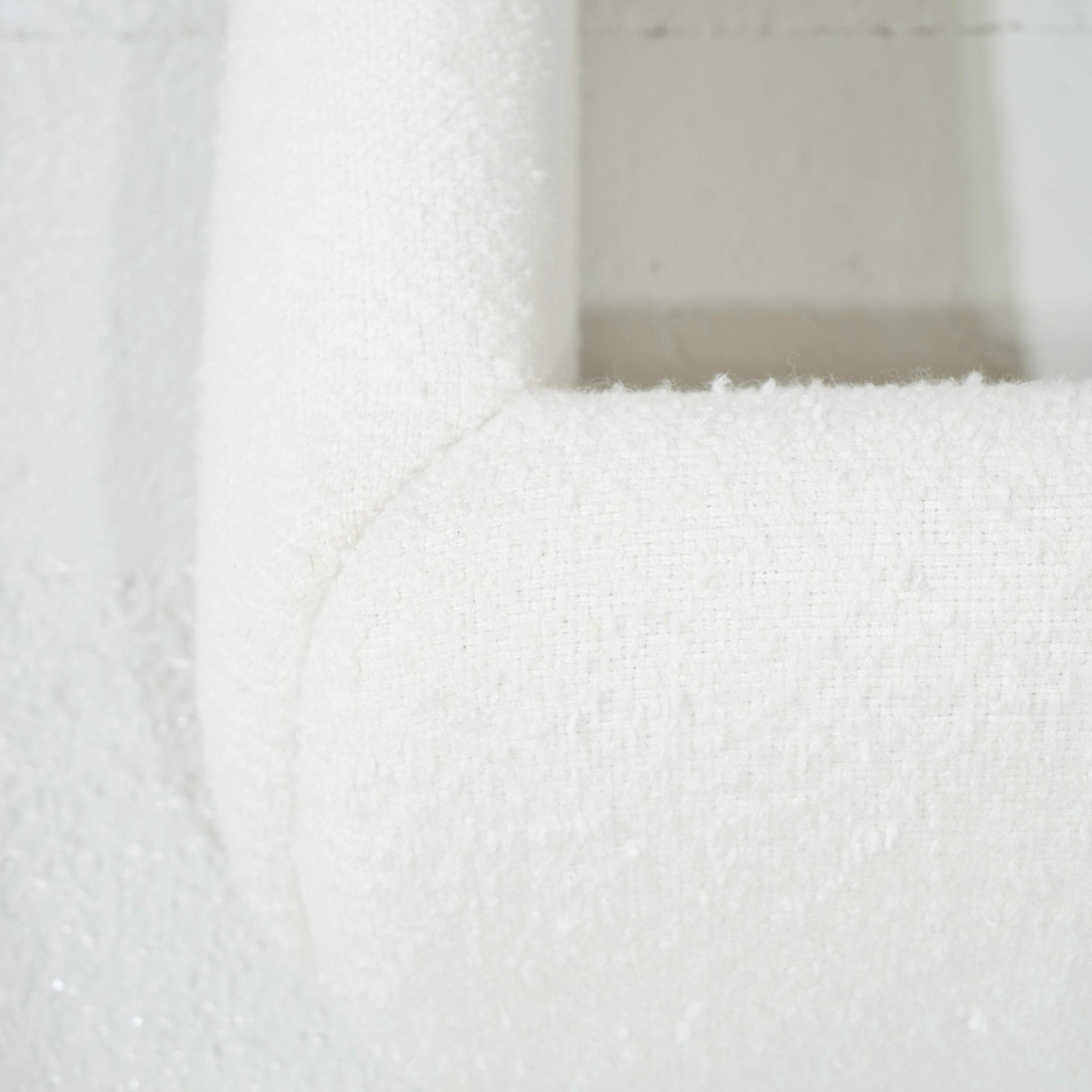 As Shown: King | Style: Upholstered | Fabric: Berber White | Finish: N/A