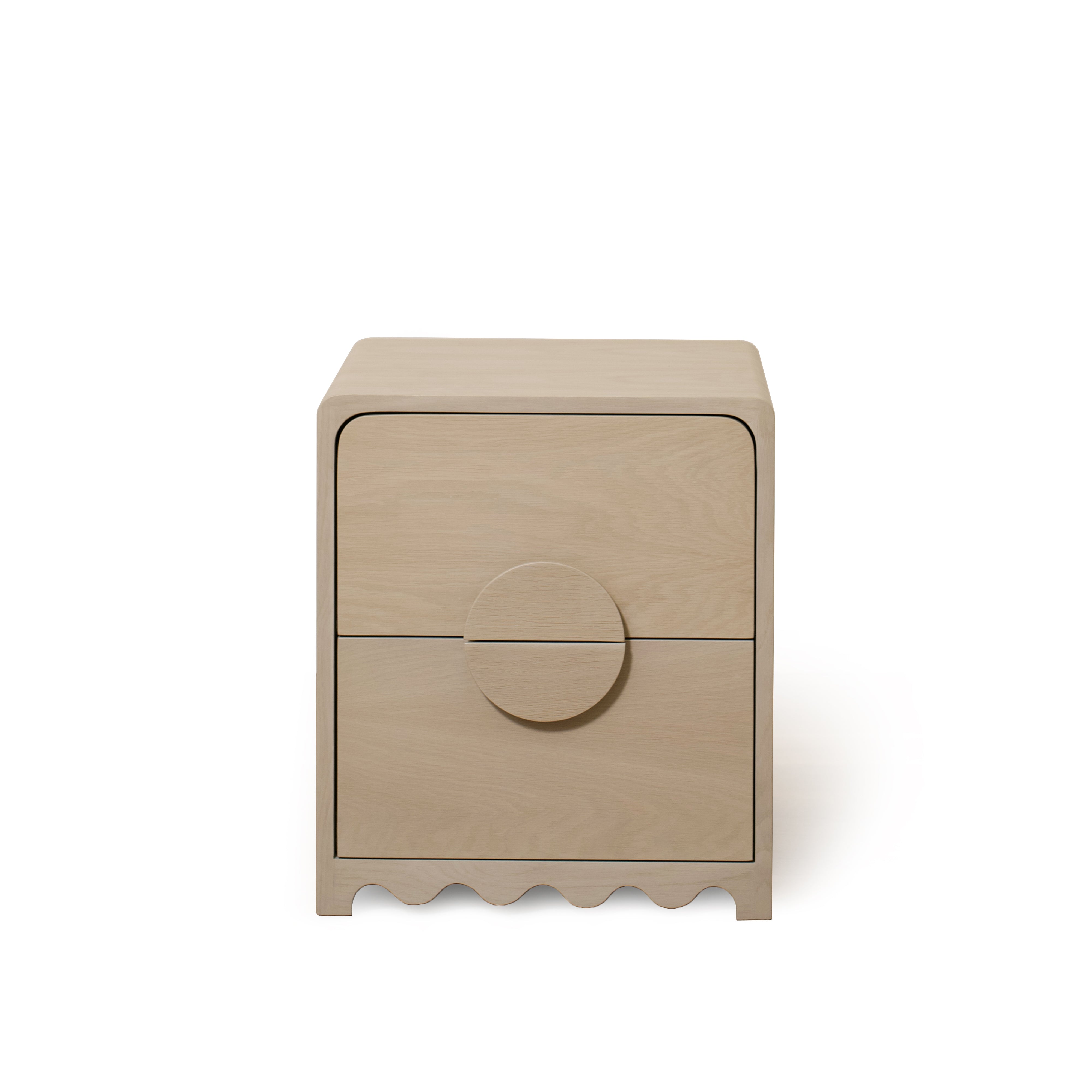 As Shown: 20"L x 18"D x 23"H | Material: Solid Oak | Finish: Natural