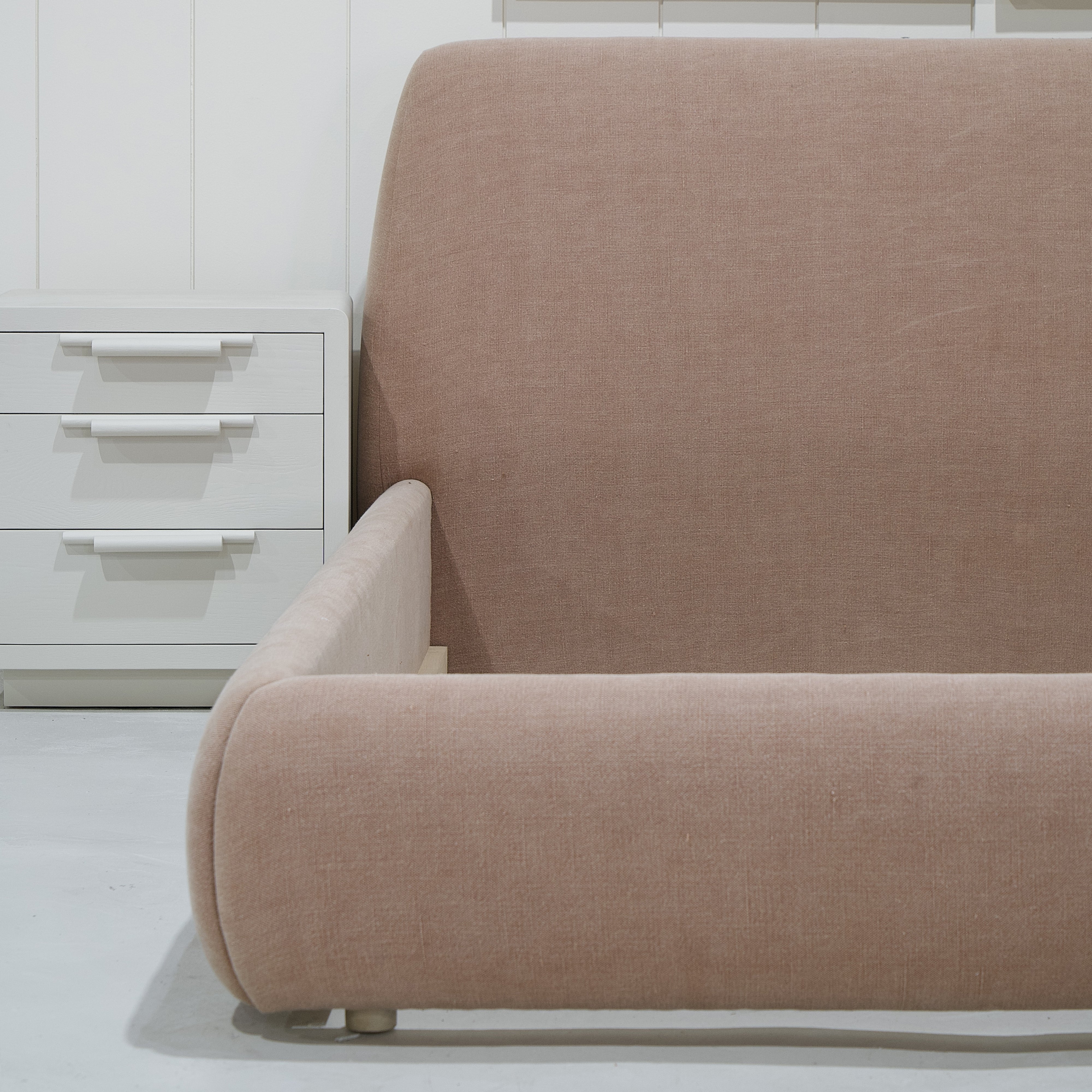 As Shown: King | Style: Upholstered | Fabric: Granby Clay | Finish: N/A
