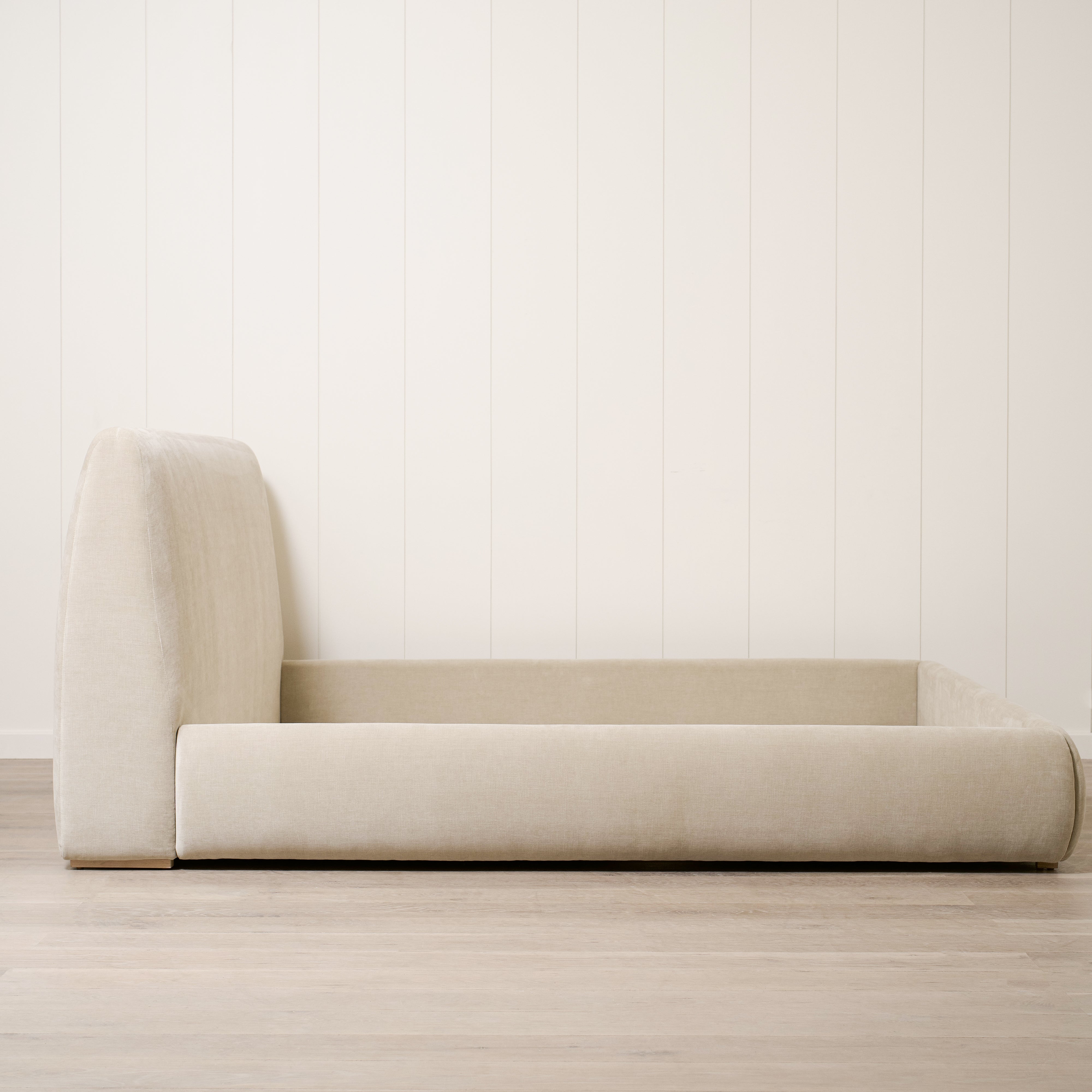 As Shown: King | Style: Upholstered | Fabric: Canyon Sand | Finish: N/A