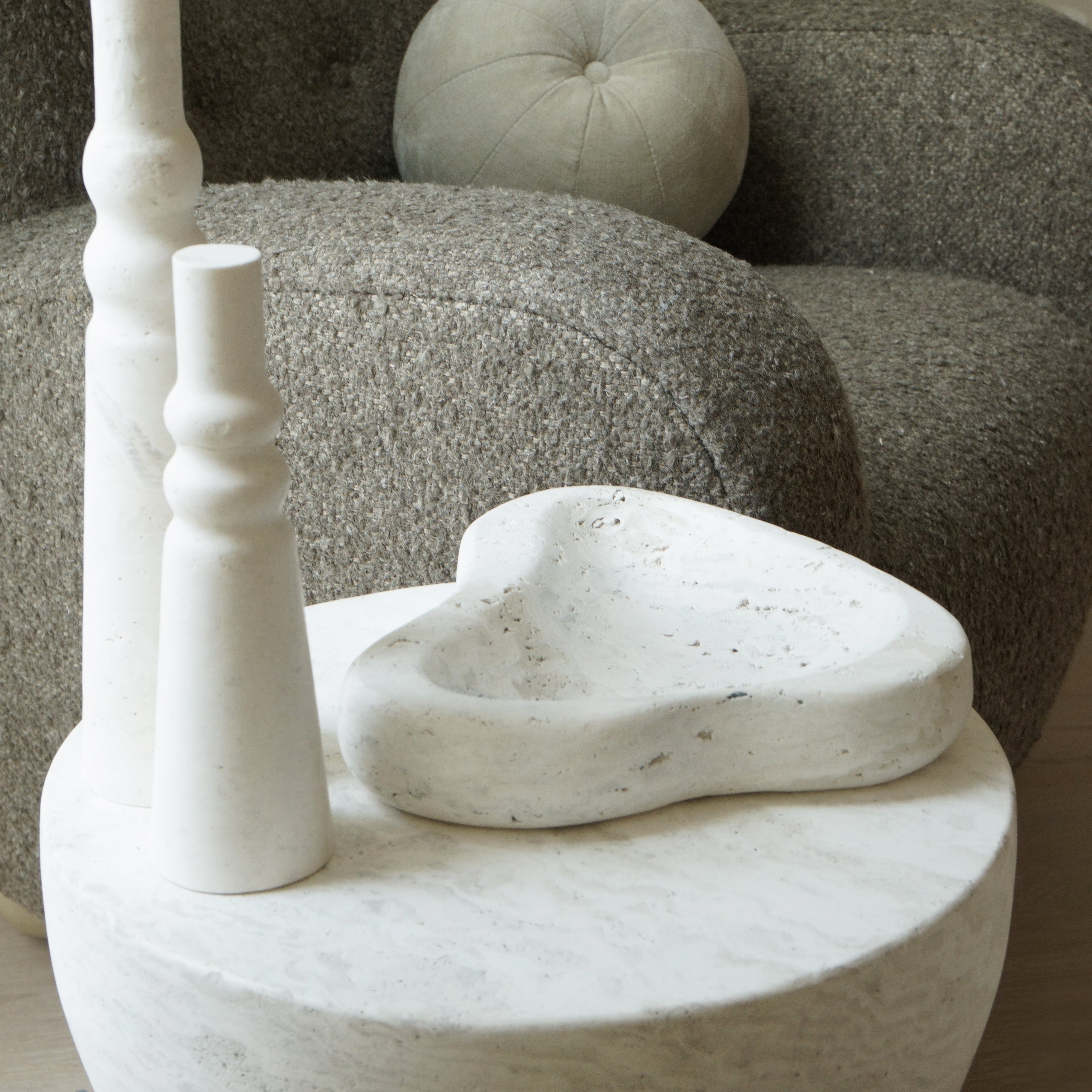 As Shown in White Travertine