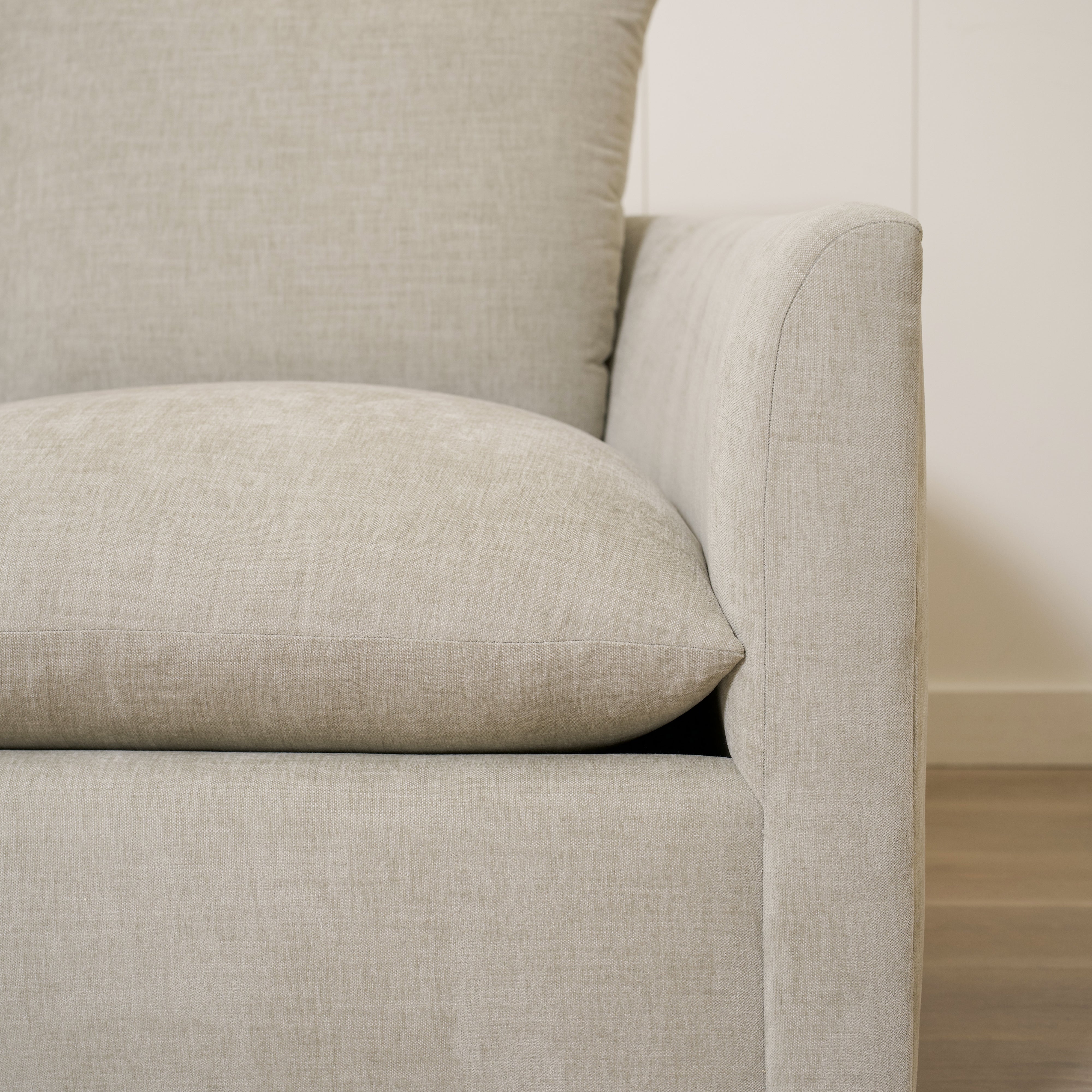 As Shown: McGrath L Chair-38"W x 38"D x 33"H | Style: Upholstered | Fabric: Arbor Sage