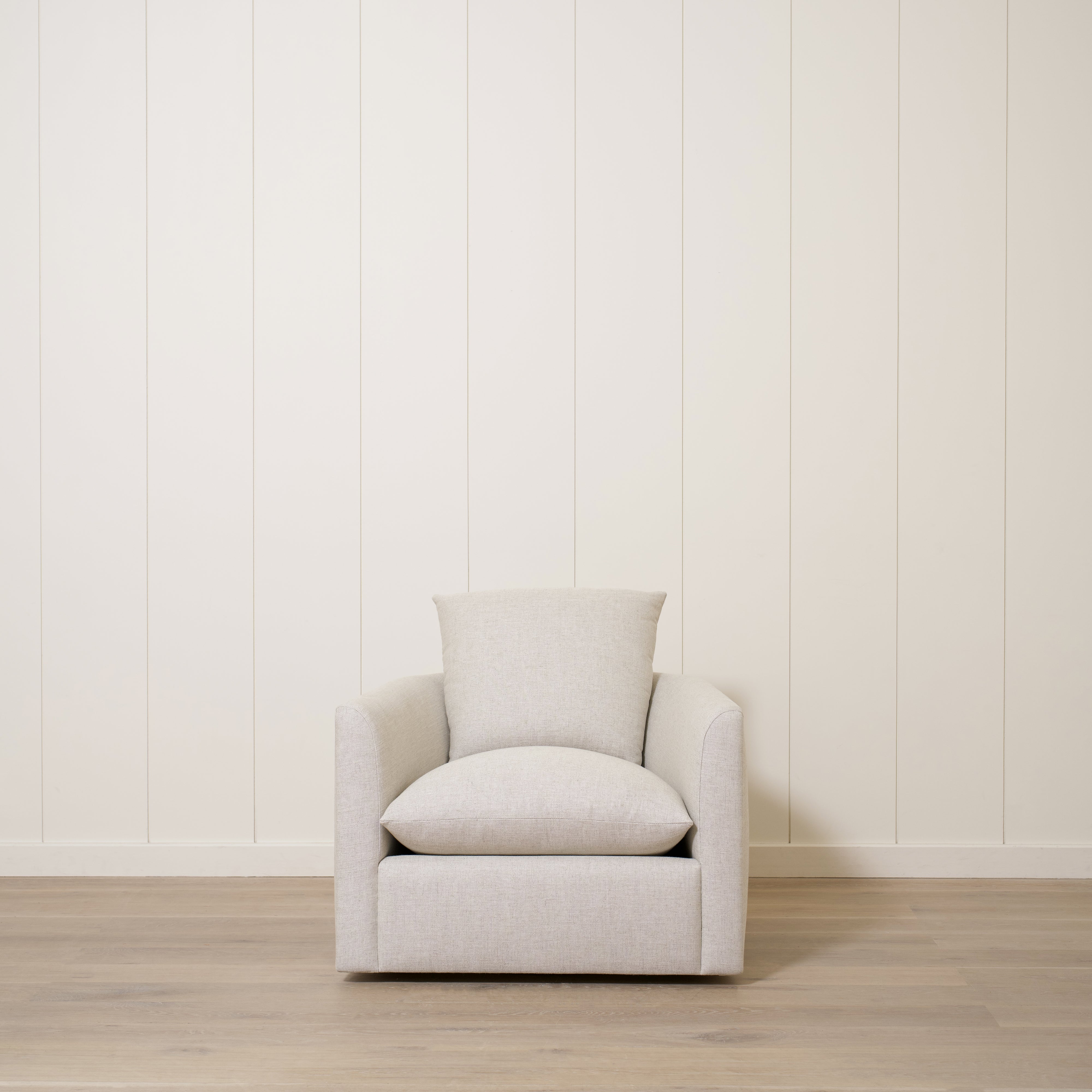 As Shown: McGrath M Chair-35"W x 35"D x 33"H | Style: Upholstered | Fabric: Aspyn Oatmeal