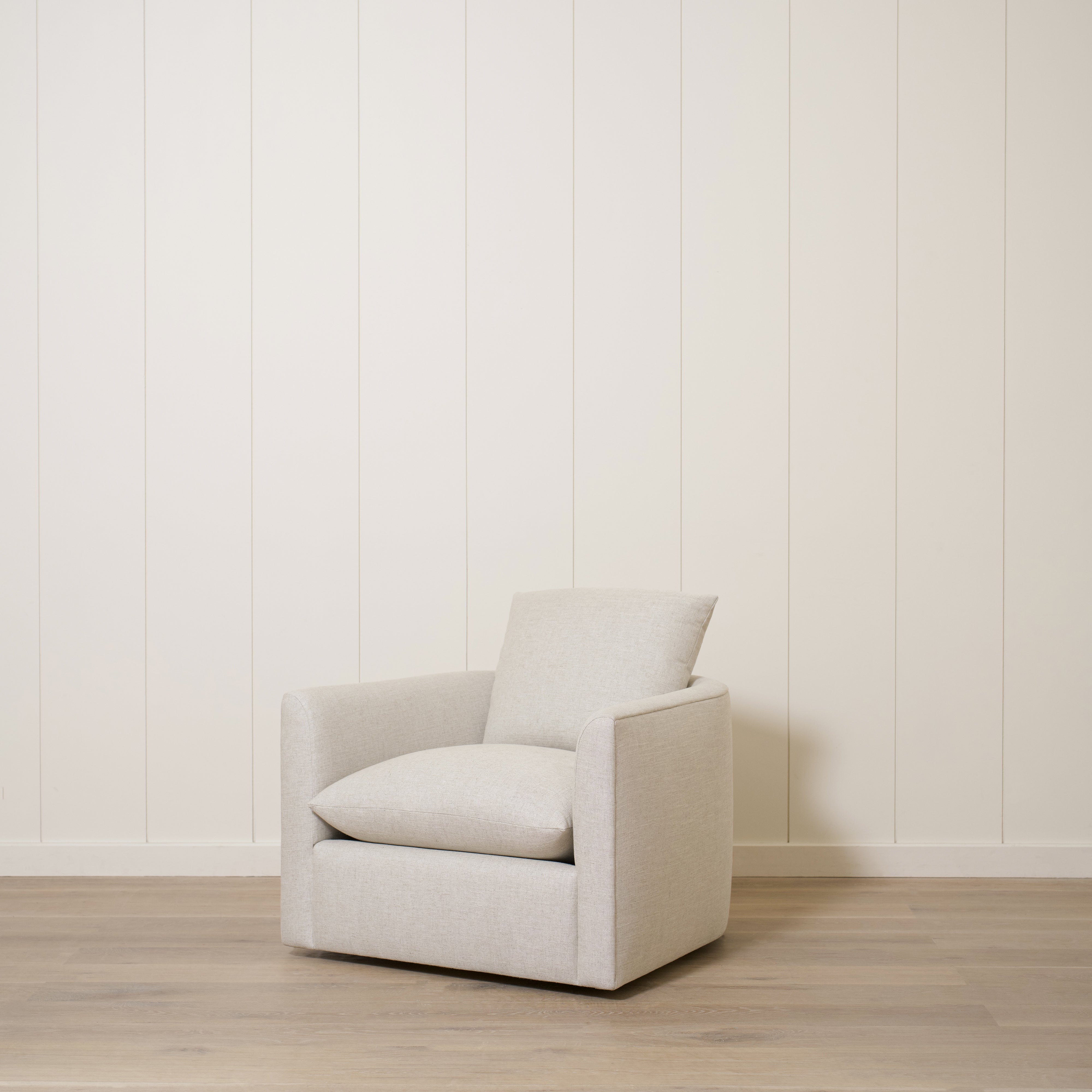 As Shown: McGrath M Chair-35"W x 35"D x 33"H | Style: Upholstered | Fabric: Aspyn Oatmeal