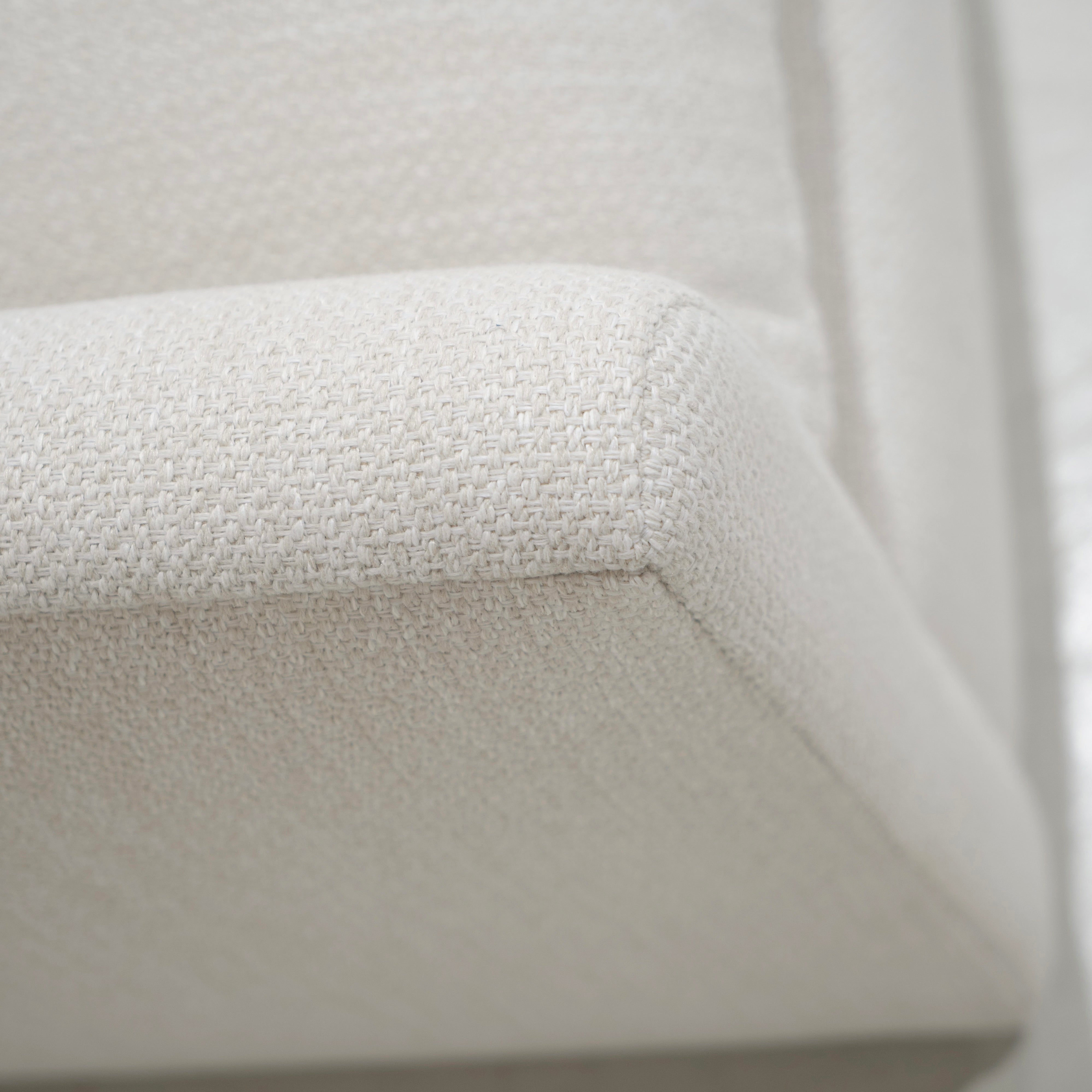 As Shown: Upholstered in Julian Crisp with a 2 over 1 Cushion Configuration