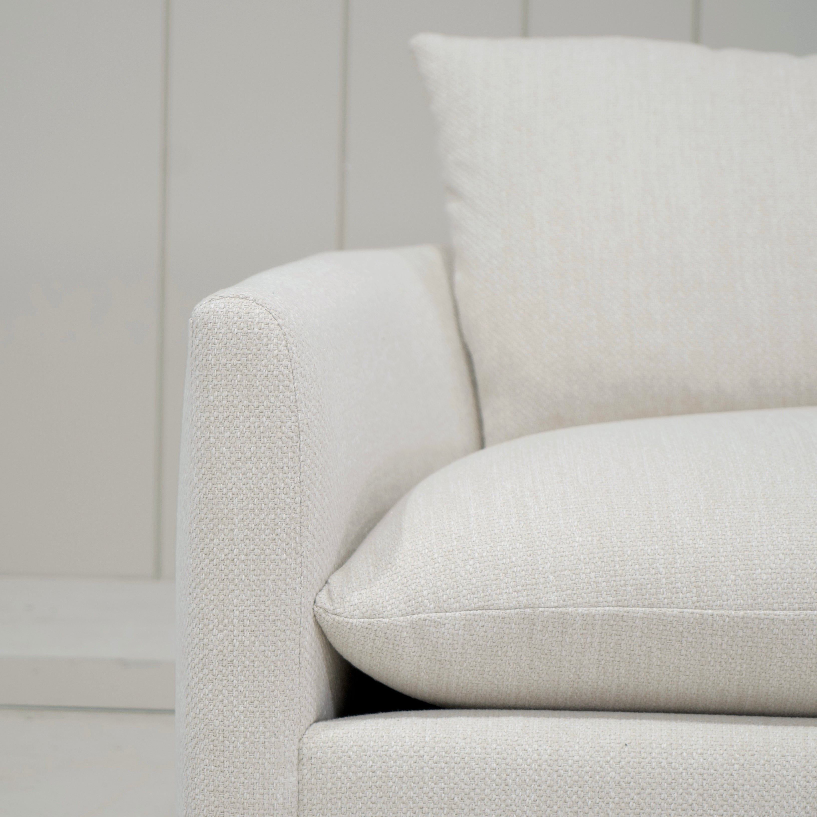 As Shown: Upholstered in Julian Crisp with a 2 over 1 Cushion Configuration