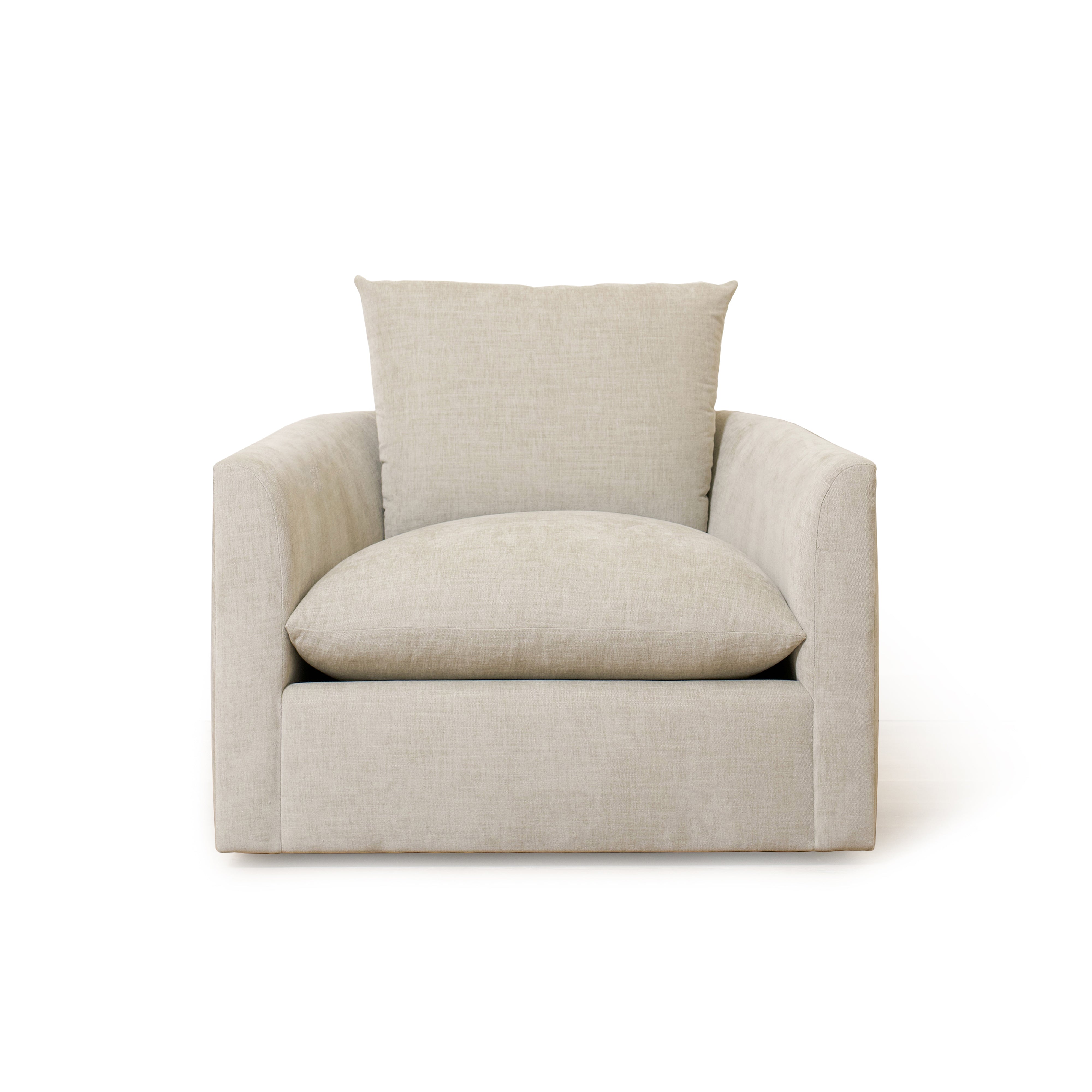 As Shown: Large| Style: Upholstered | Fabric: Arbor Sage | Base: Swivel | Finish: N/A
