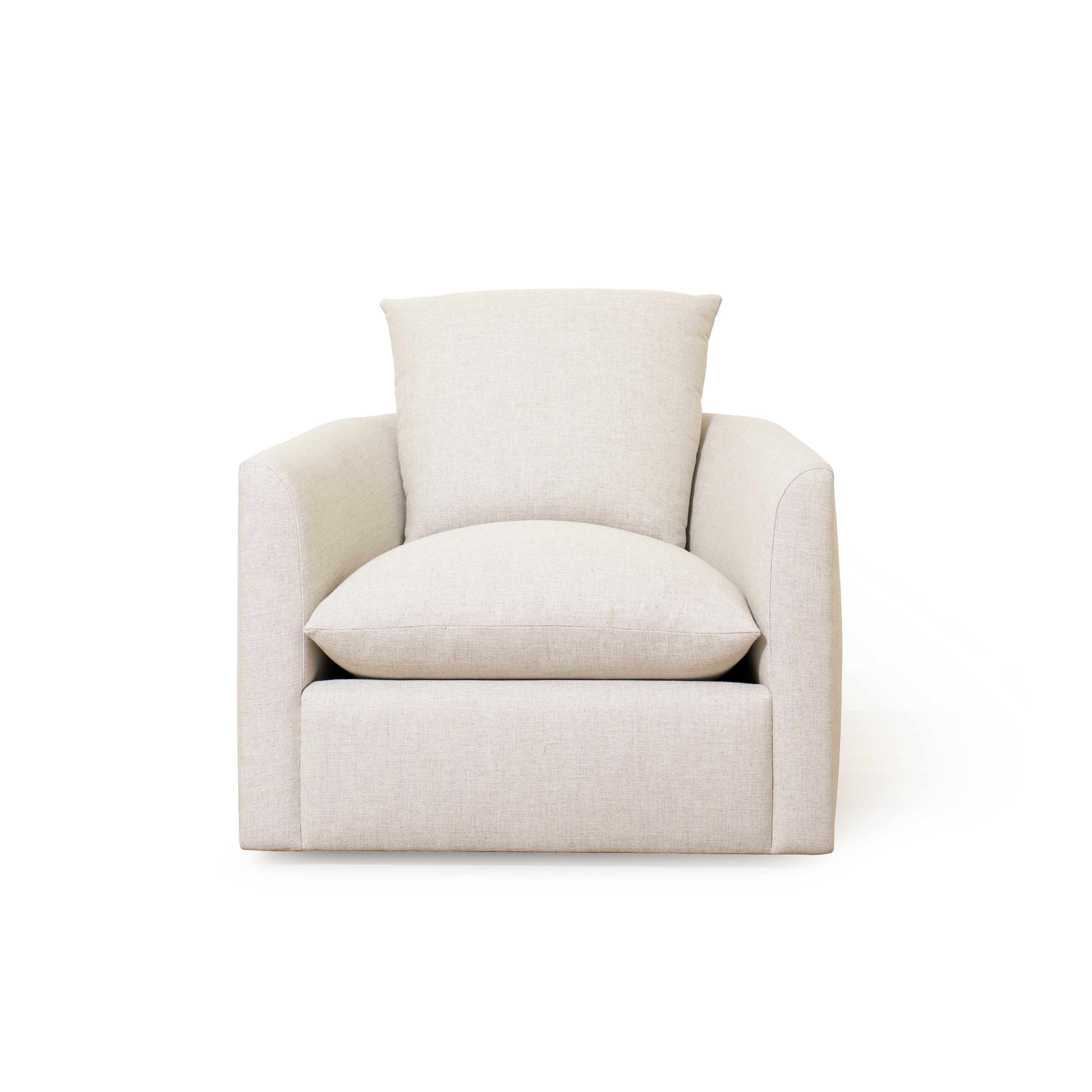 As Shown: McGrath M Chair-35"W x 35"D x 33"H | Style: Upholstered | Fabric: Aspyn Oatmeal