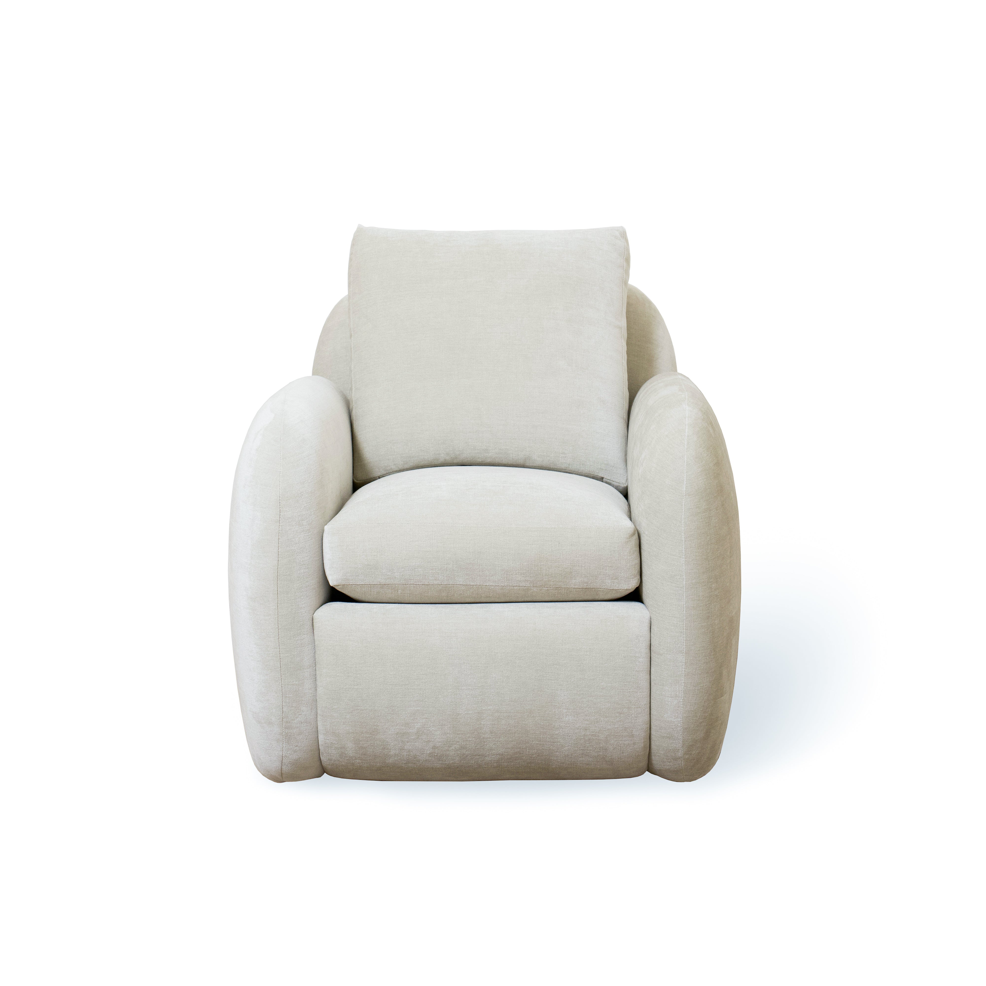 As Shown Upholstered in Canyon Dune, Swivel