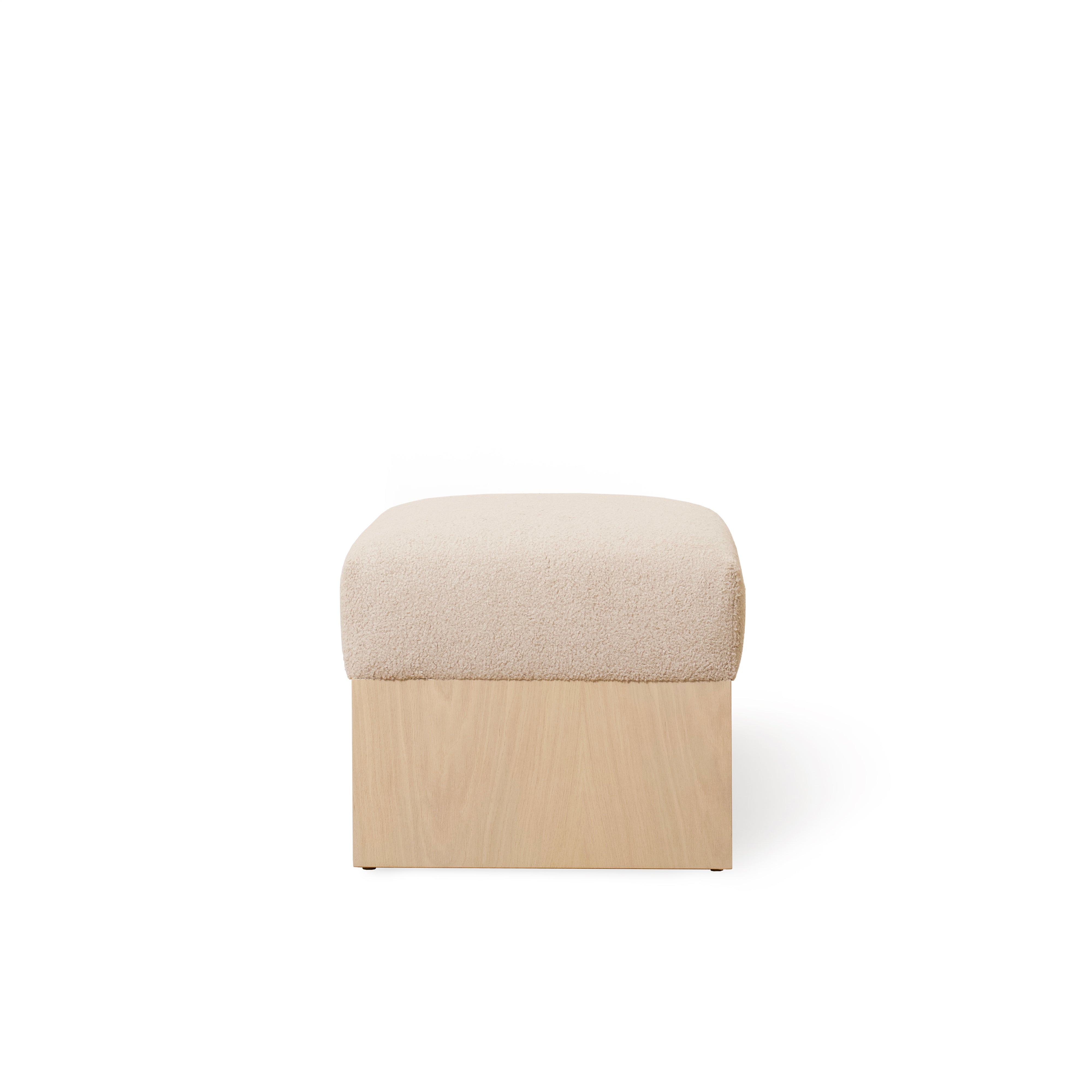 As Shown: 21"L x 21"D x 18"H | Fabric: Peak Taupe | Material: Solid & Engineered Oak | Finish: Sand