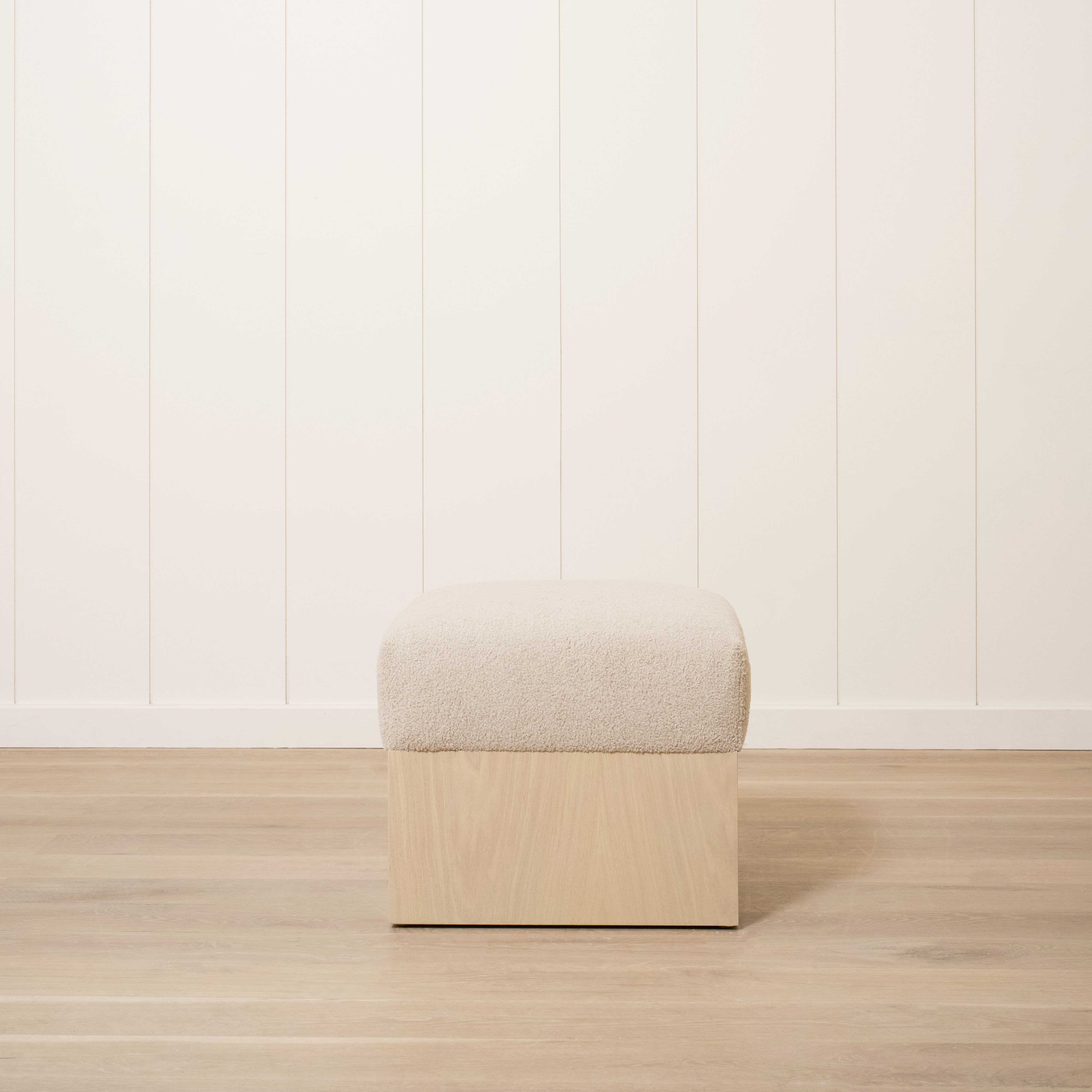 As Shown: 21"L x 21"D x 18"H | Fabric: Peak Taupe | Material: Solid & Engineered Oak | Finish: Sand