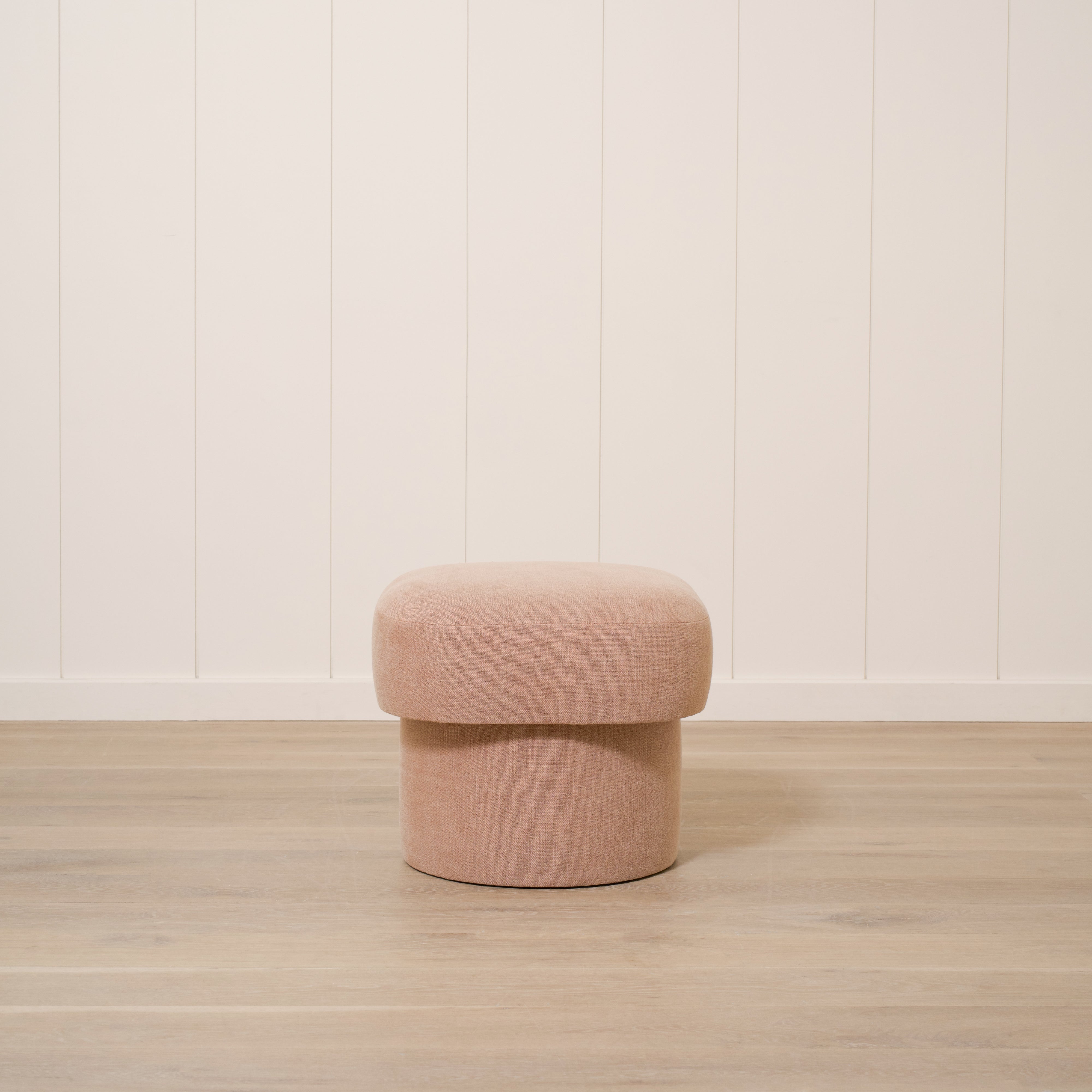 As Shown: 20"L x 20"D x 18"H | Fabric: Granby Clay | Material: Solid & Engineered Oak | Finish: N/A