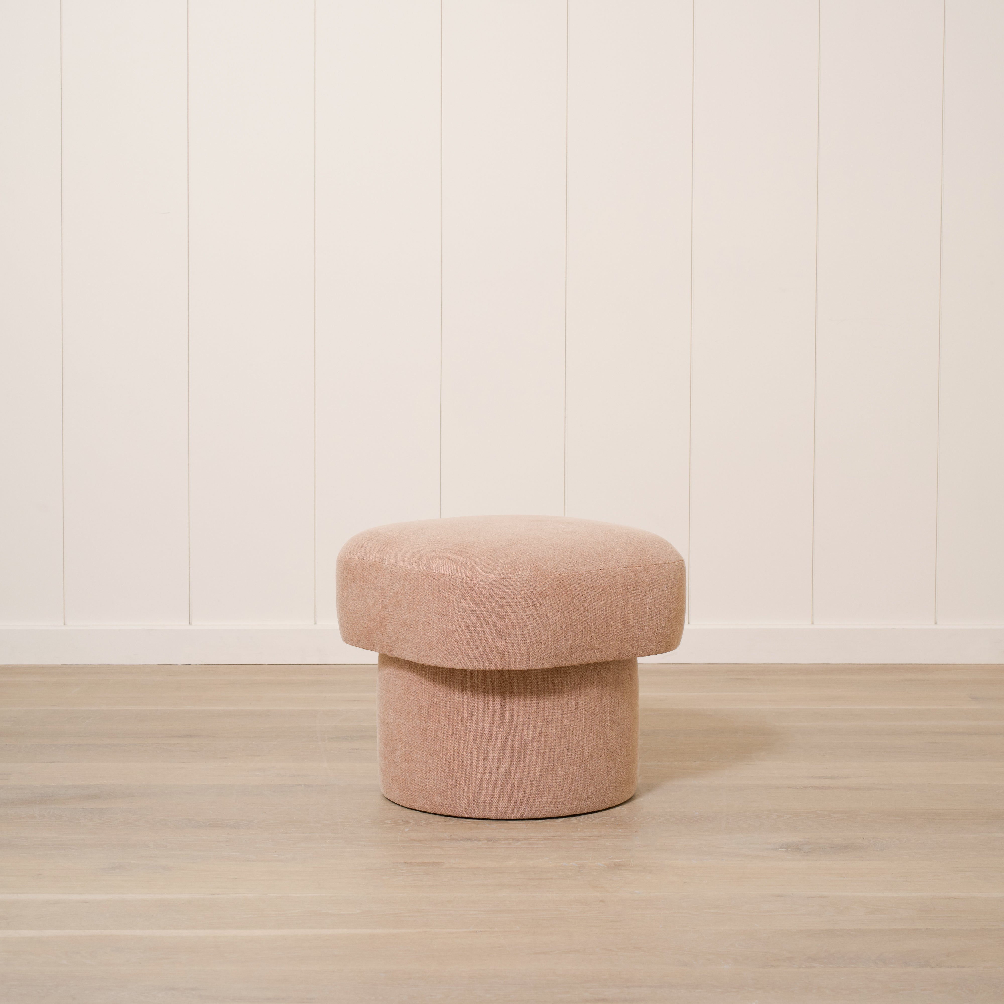 As Shown: 20"L x 20"D x 18"H | Fabric: Granby Clay | Material: Solid & Engineered Oak | Finish: N/A