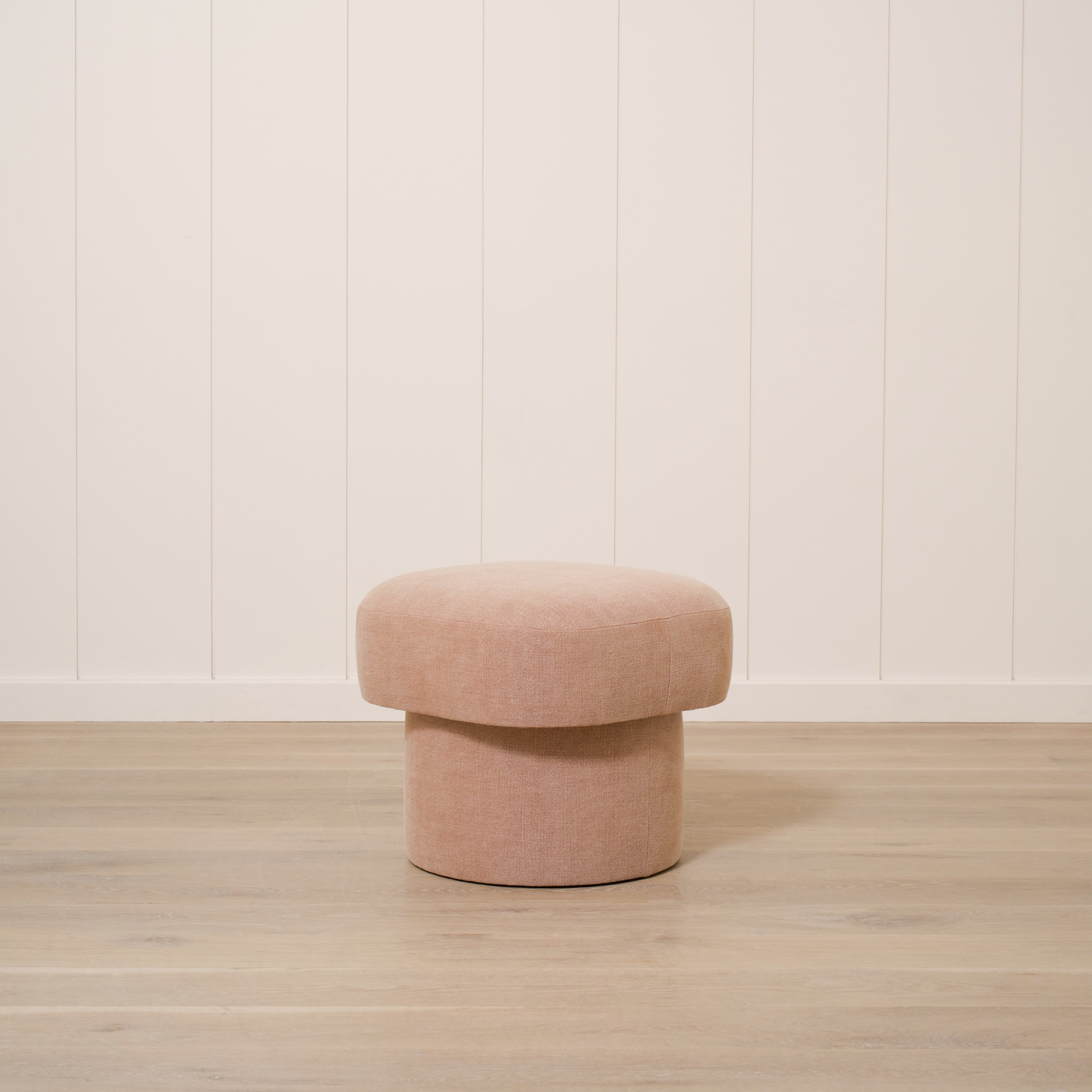 As Shown: 20"L x 20"D x 18"H | Fabric: Granby Clay | Material: Solid & Engineered Oak | Finish: N/A