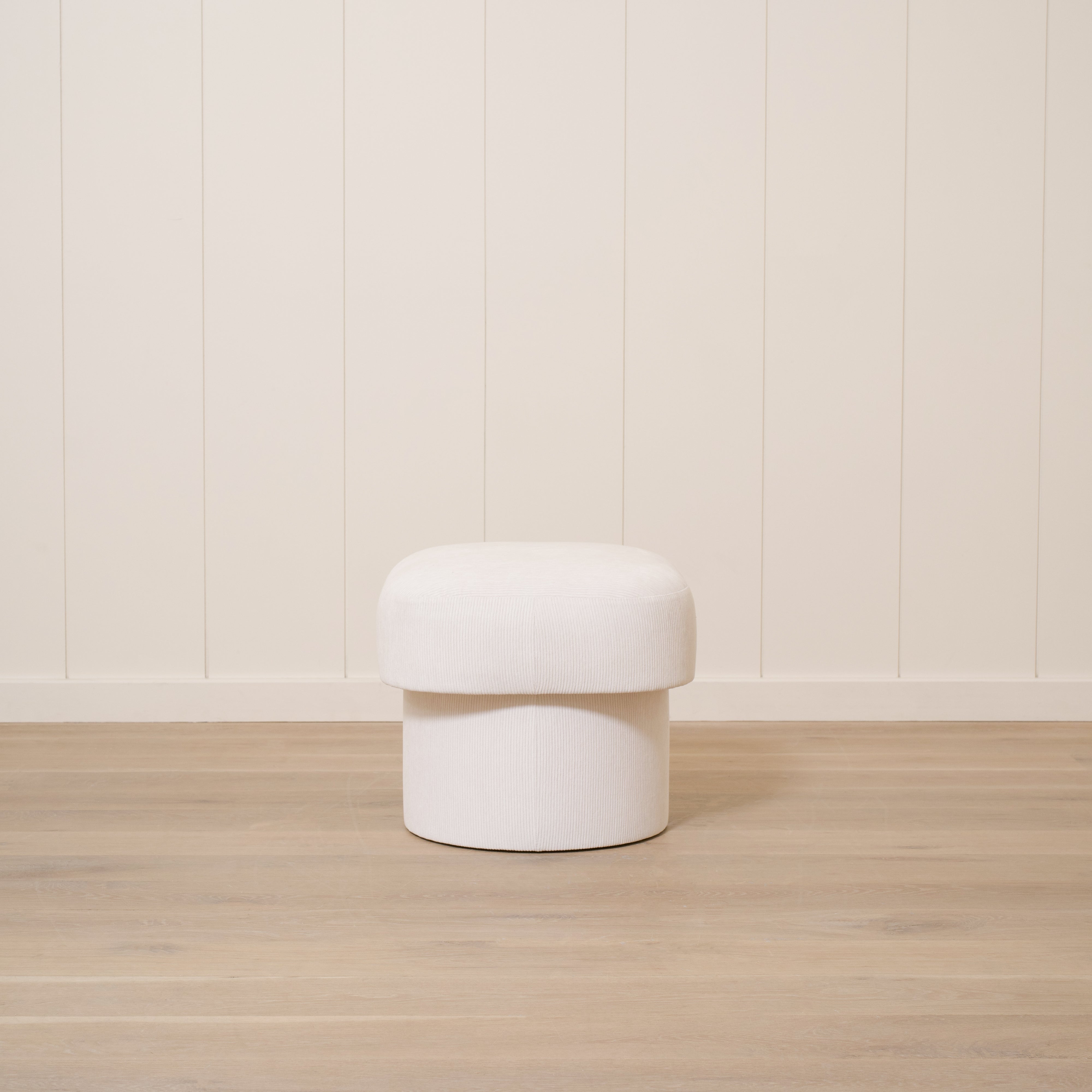 As Shown: 20"W x 20"D x 18"H | Fabric: Mila Sugar | Material: Solid & Engineered Oak | Finish: N/A