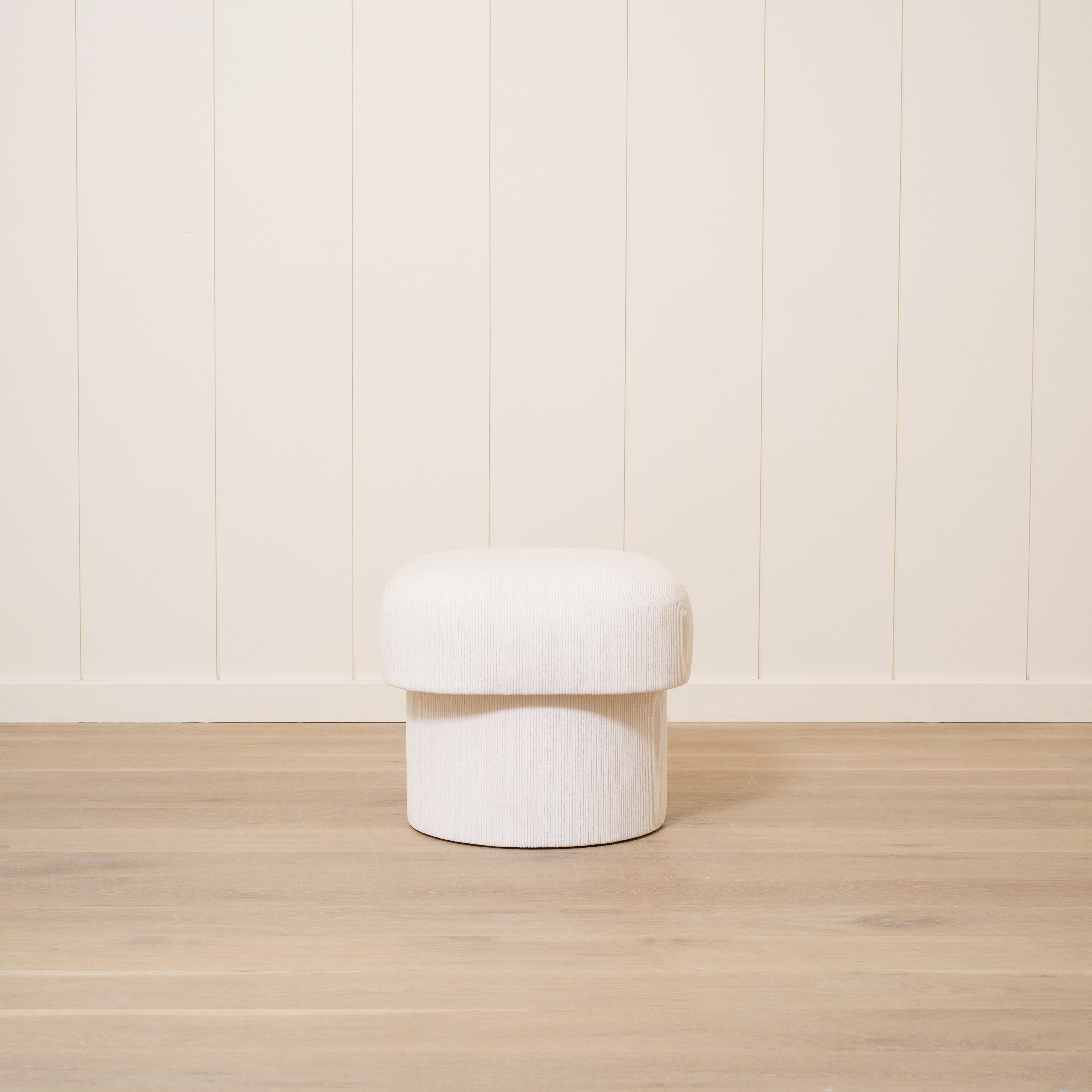 As Shown: 20"W x 20"D x 18"H | Fabric: Mila Sugar | Material: Solid & Engineered Oak | Finish: N/A