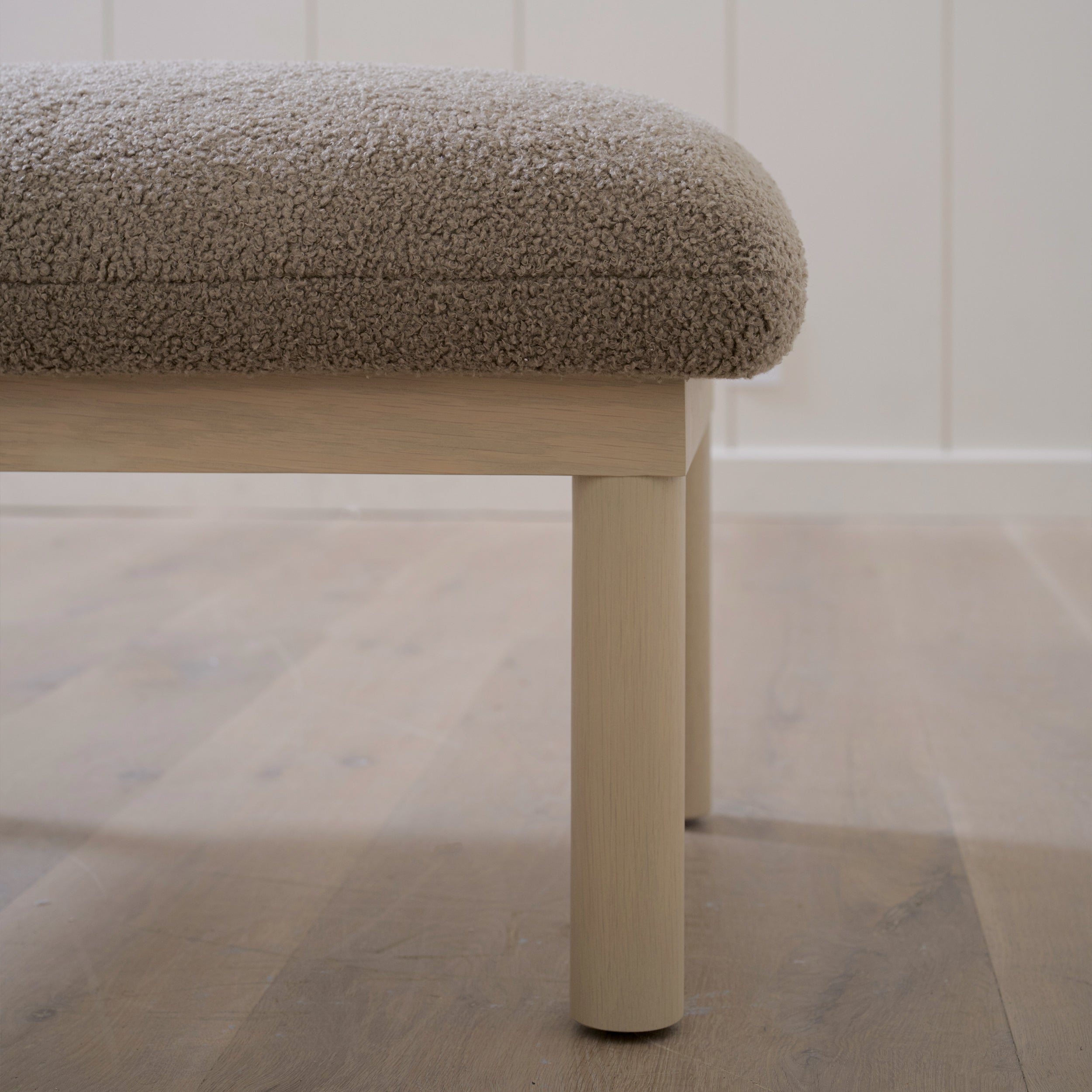 As Shown: 29"L x 22"H x 18"H | Fabric: Peak Taupe | Material: Solid & Engineered Oak | Finish: Sand