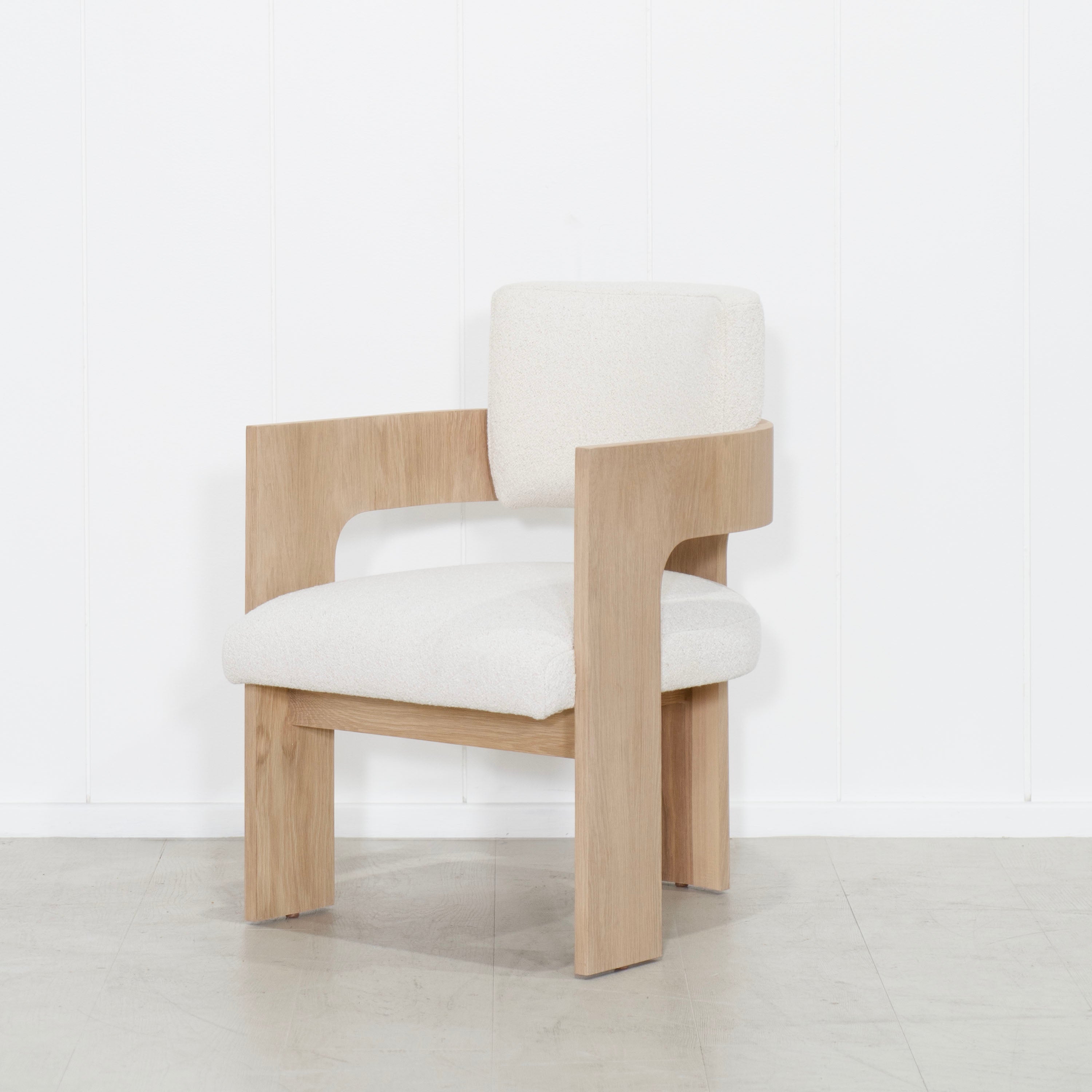 As Shown: in Rome Ivory, Mint White Natural finish.