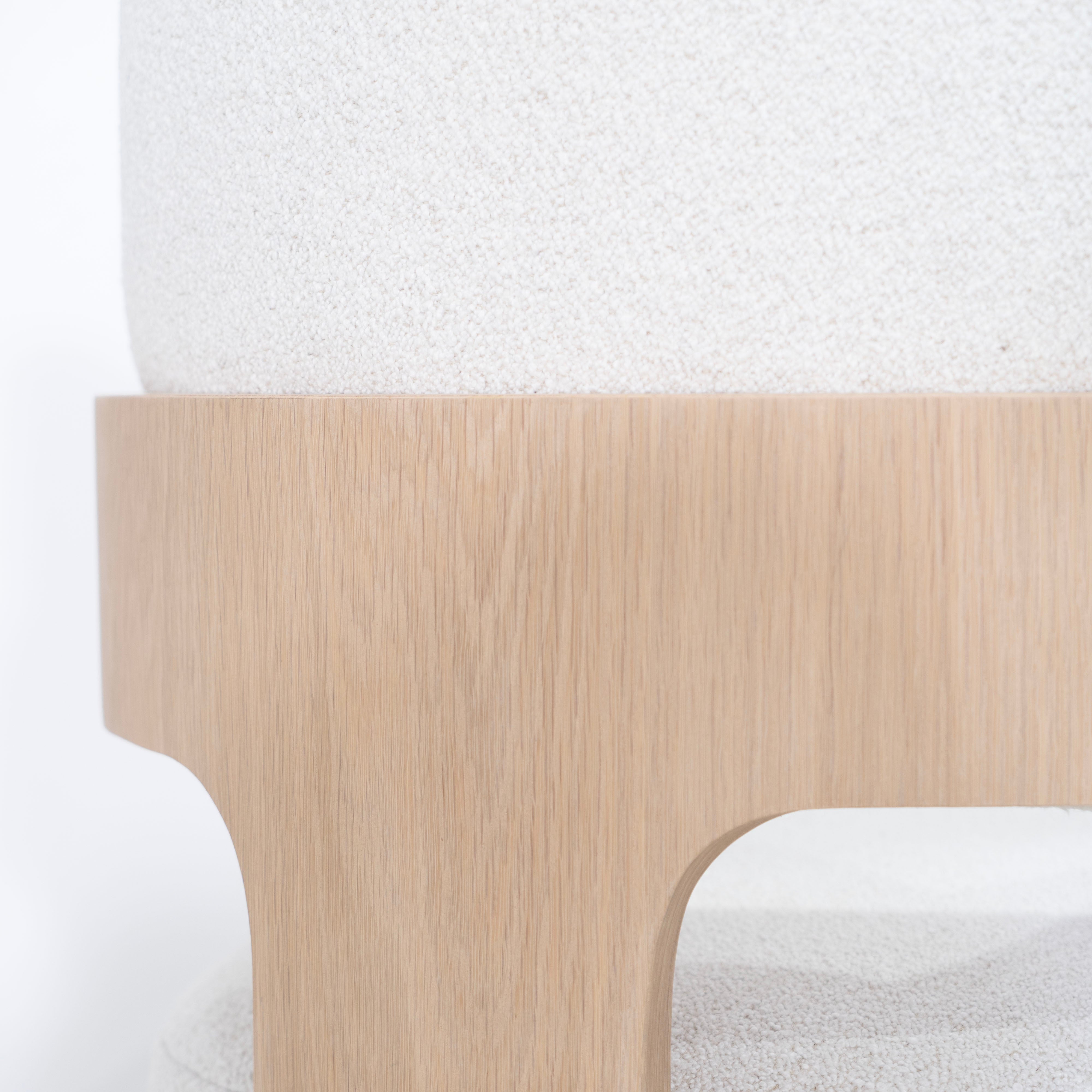 As Shown: in Rome Ivory, Mint White Natural finish.