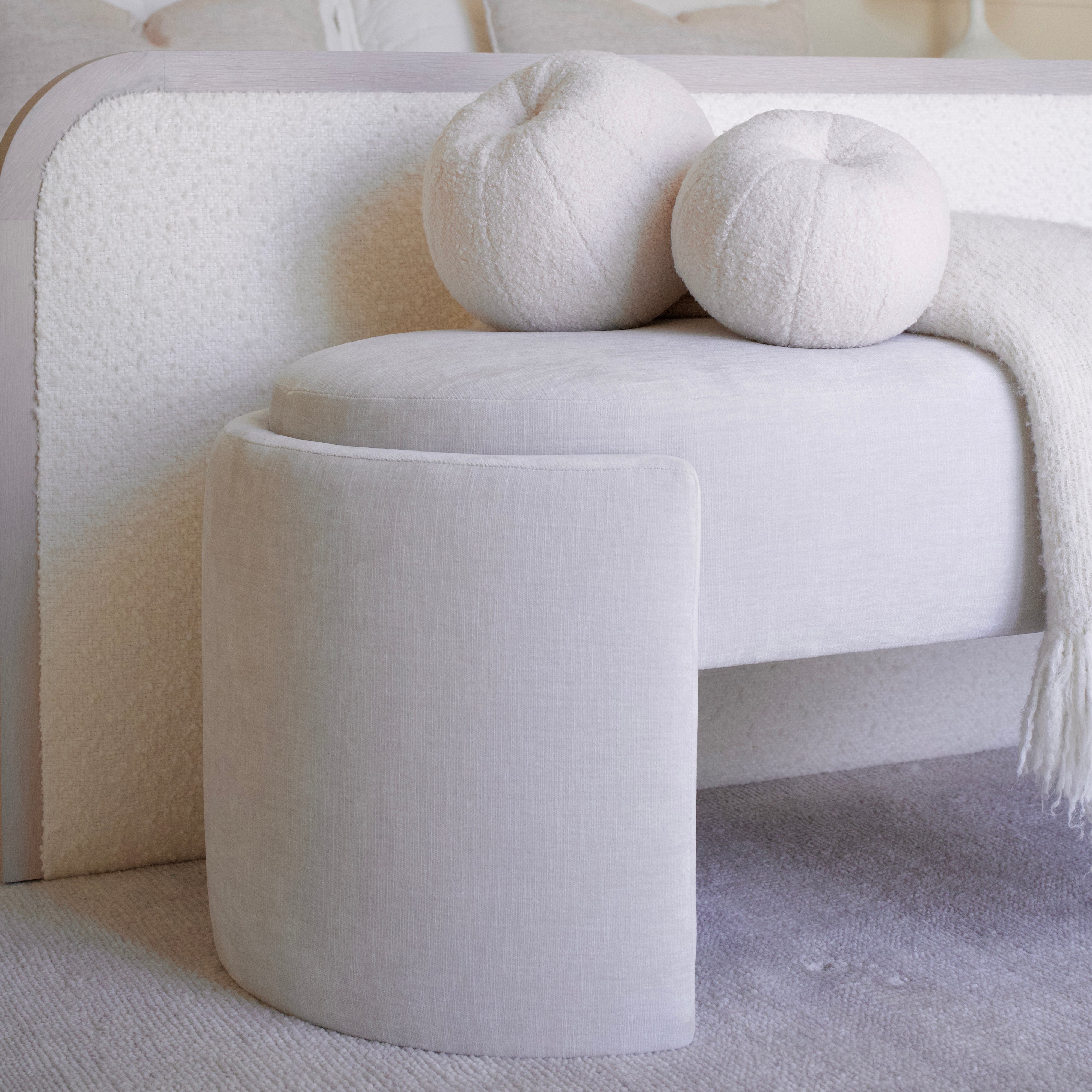 As Shown in Peak White Ball Pillows