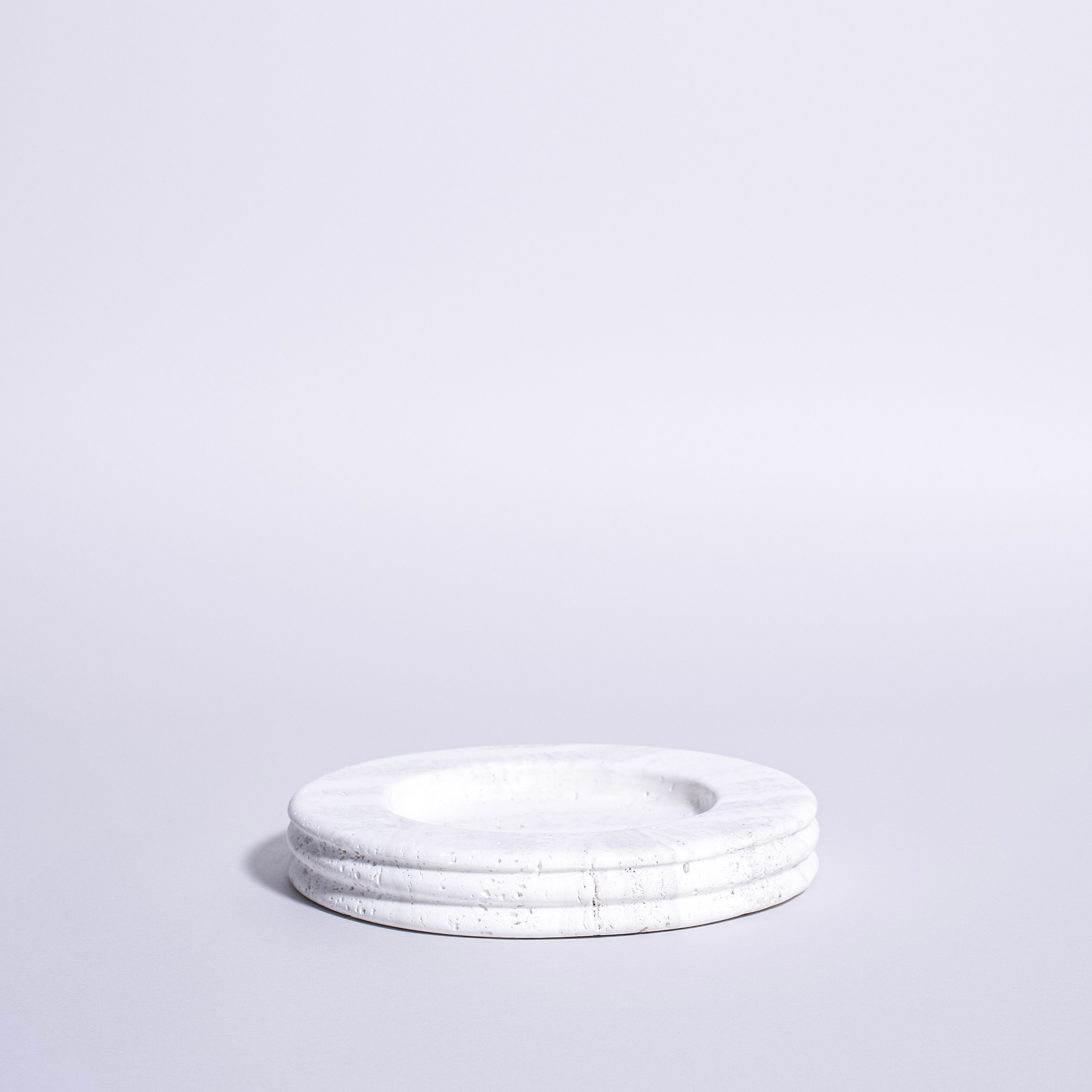 As Shown in Small, White Travertine