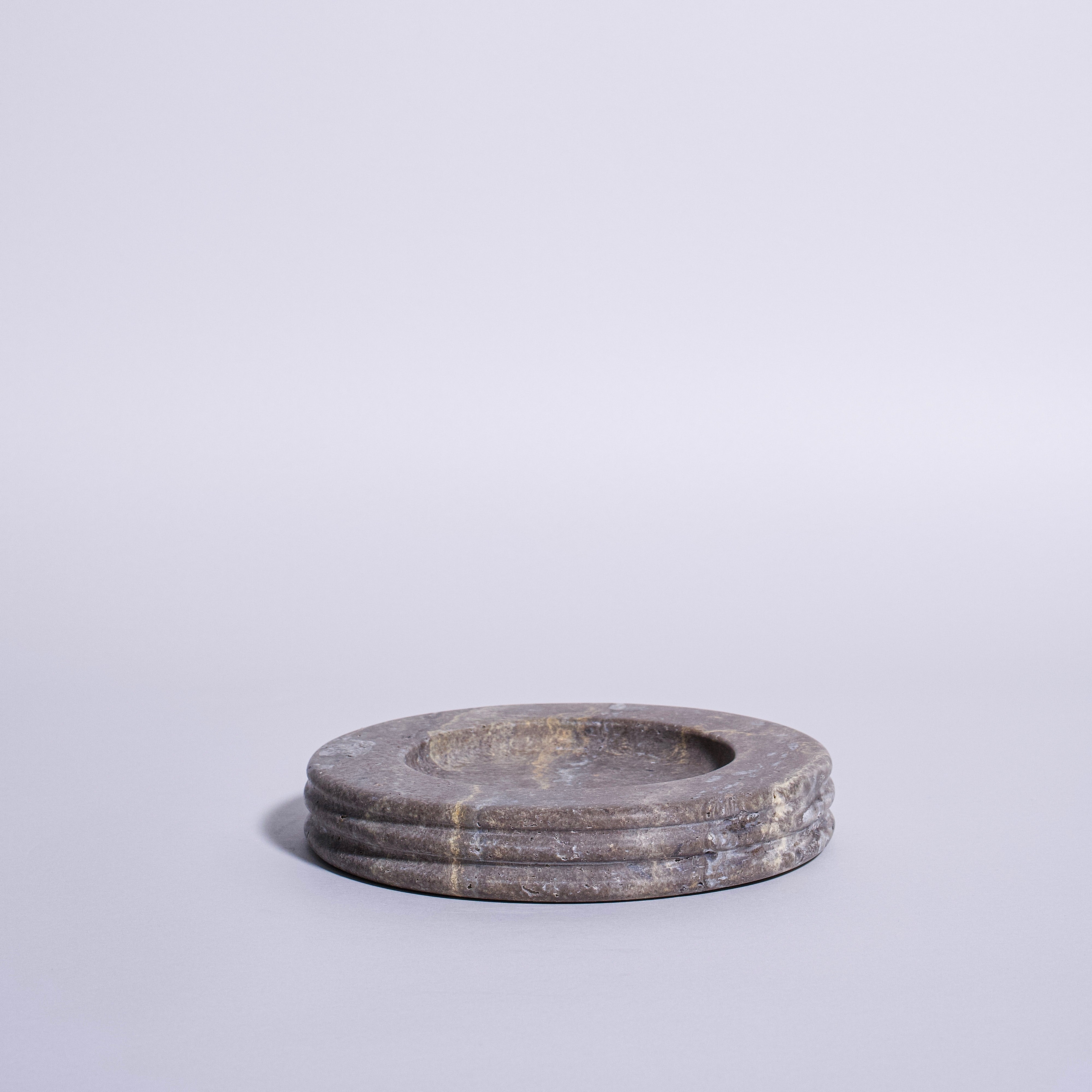 As Shown in Small, Silver Grey Travertine