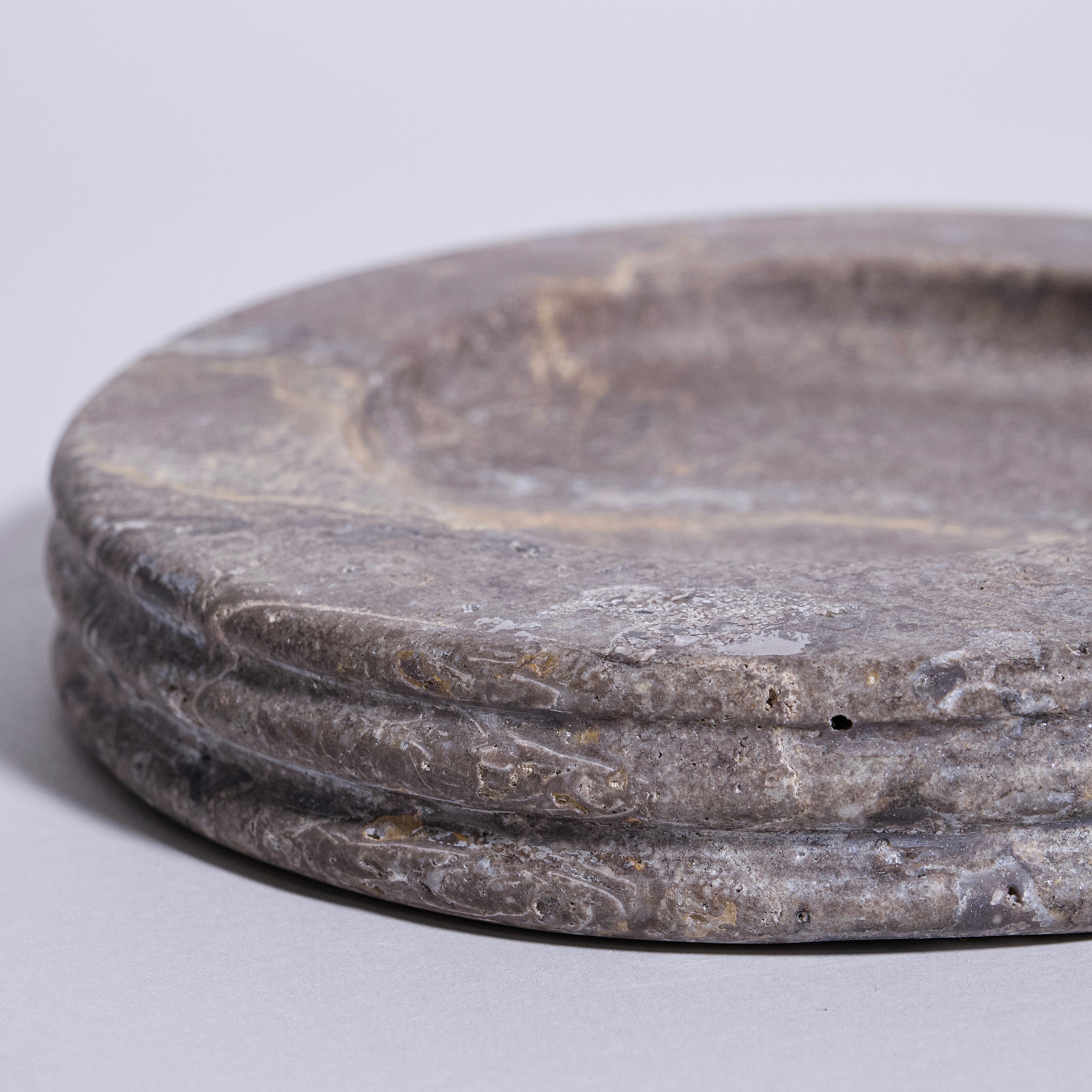 As Shown in Small, Silver Grey Travertine