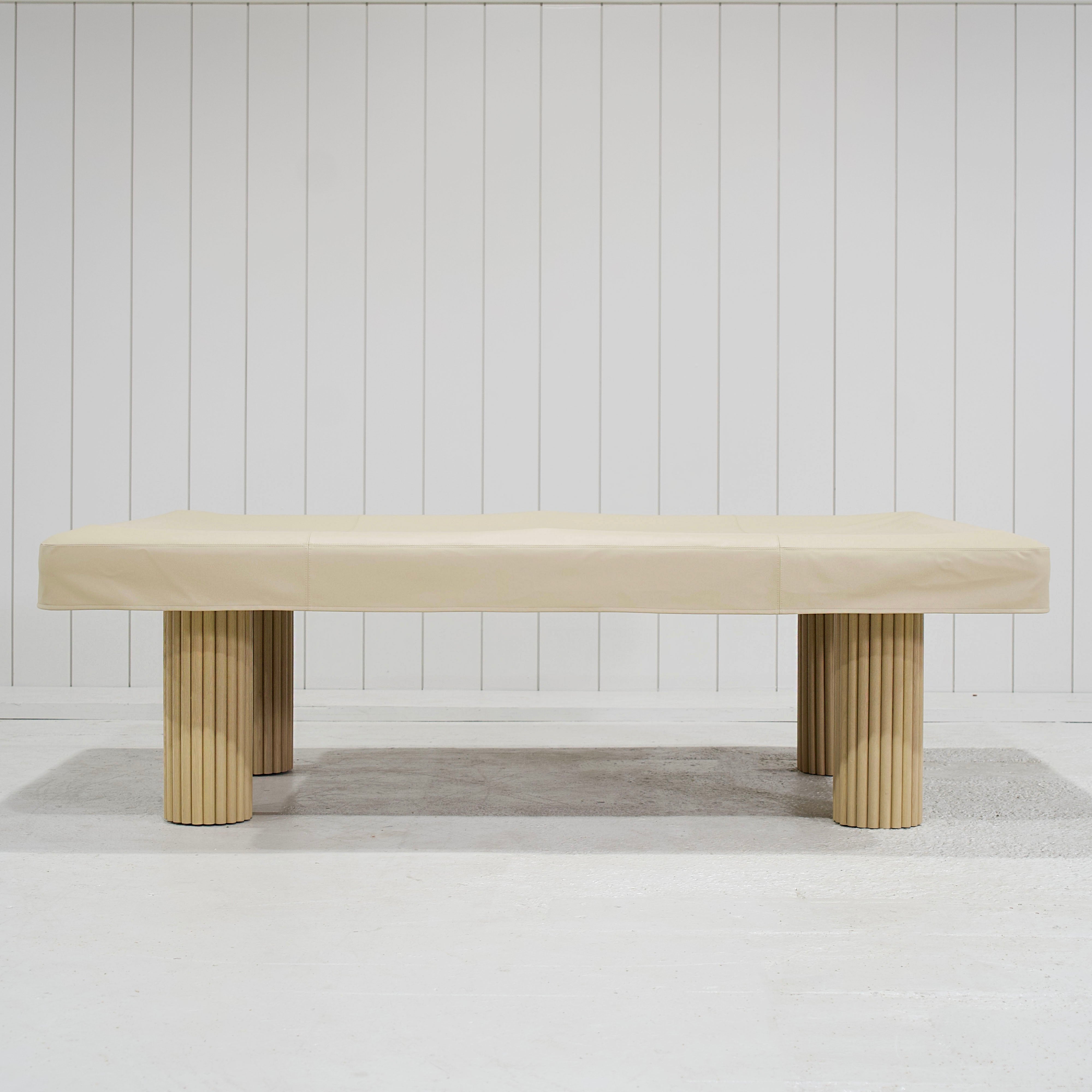 As Shown: Sadie S / Bullnosed Edge / Mint White Natural / Khaki Felt / Beige PocketsVariant 1 - Sadie S / Bullnosed Edge / Cashmere Brown (Discontinued Finish) / Khaki Felt / Beige Pockets