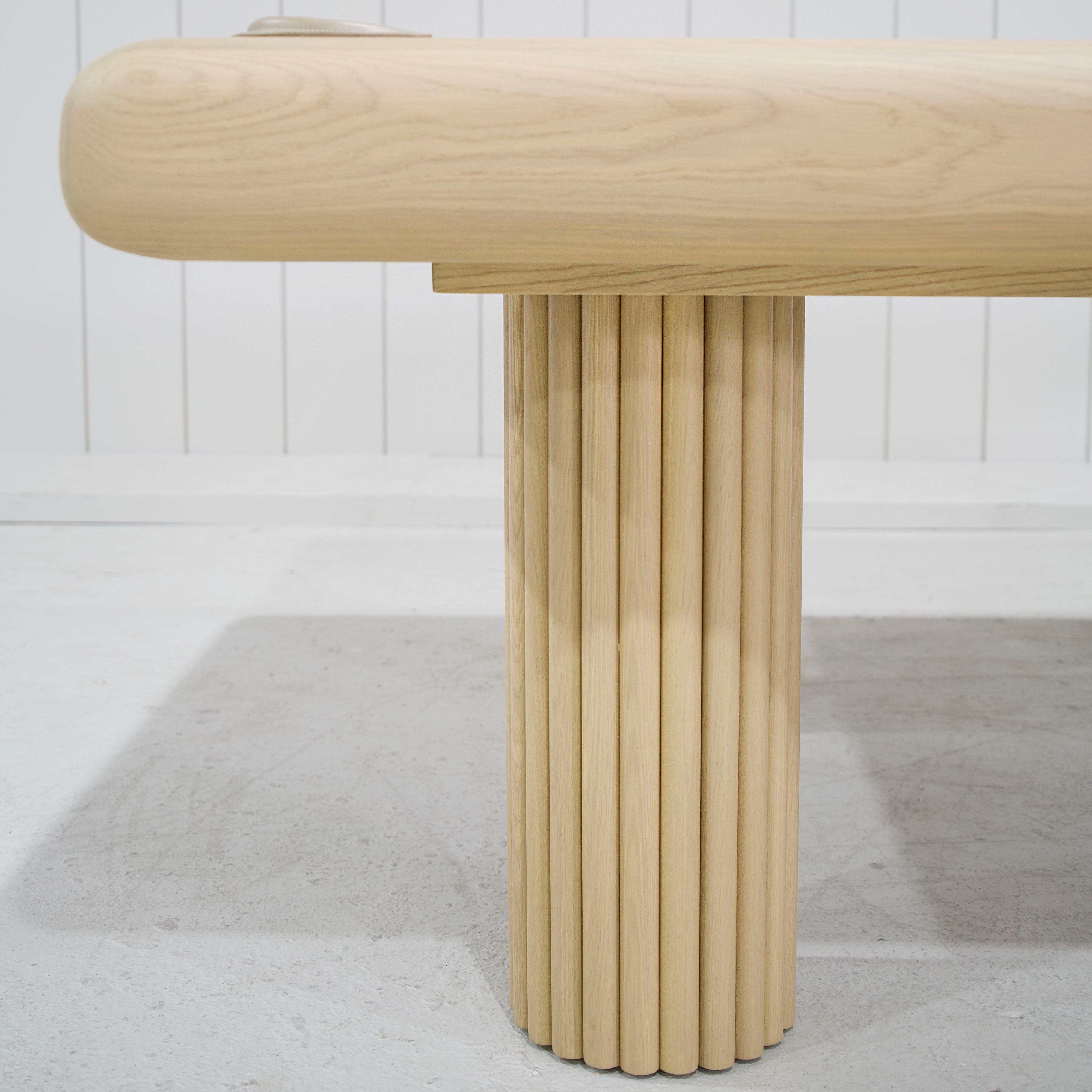 As Shown: Sadie S / Bullnosed Edge / Mint White Natural / Khaki Felt / Beige PocketsVariant 1 - Sadie S / Bullnosed Edge / Cashmere Brown (Discontinued Finish) / Khaki Felt / Beige Pockets